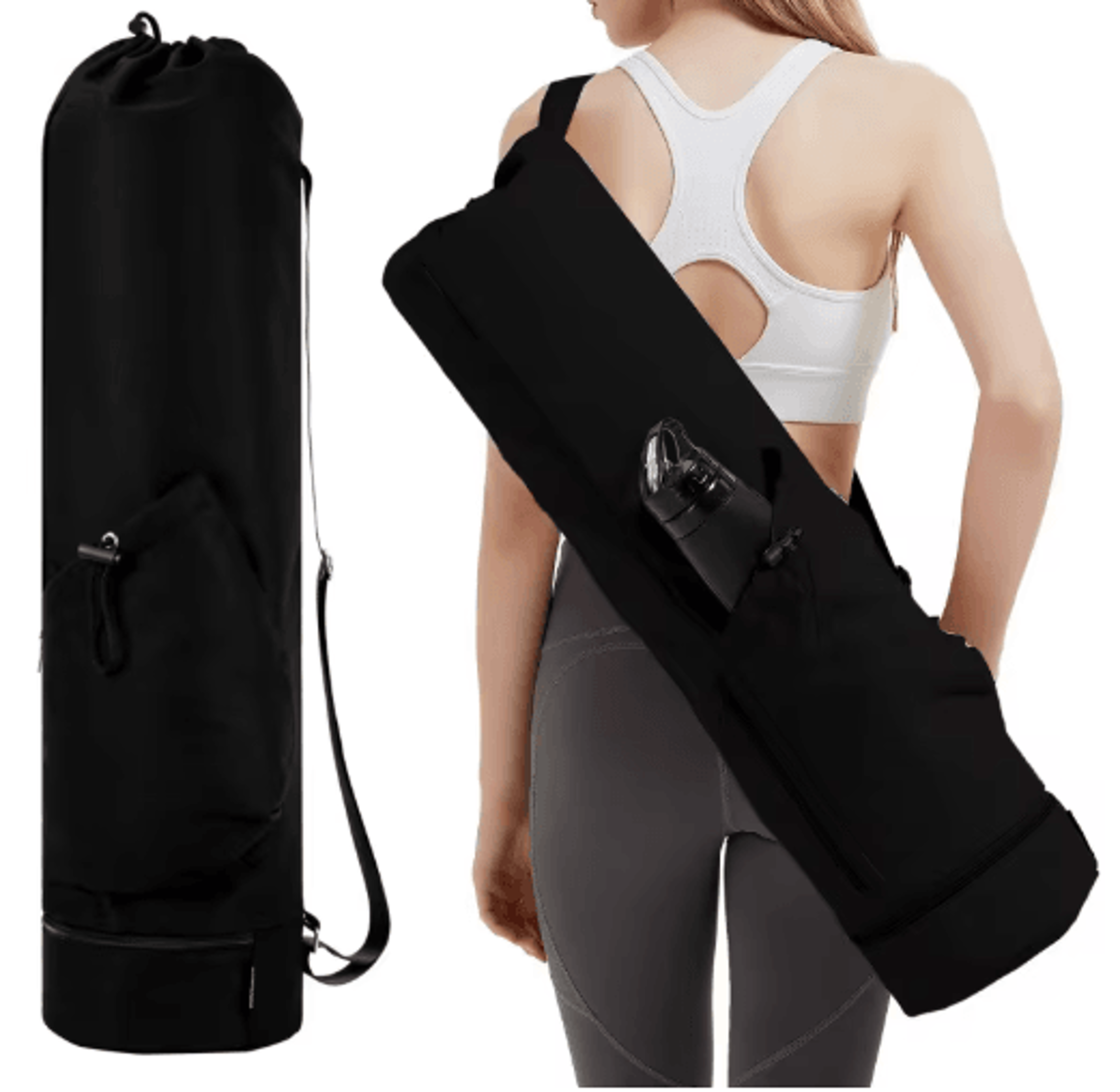 Yoga Mat Bag With Water Bottle Pocket  Wet Storage  MultiFunctional Fitness Carrier 1