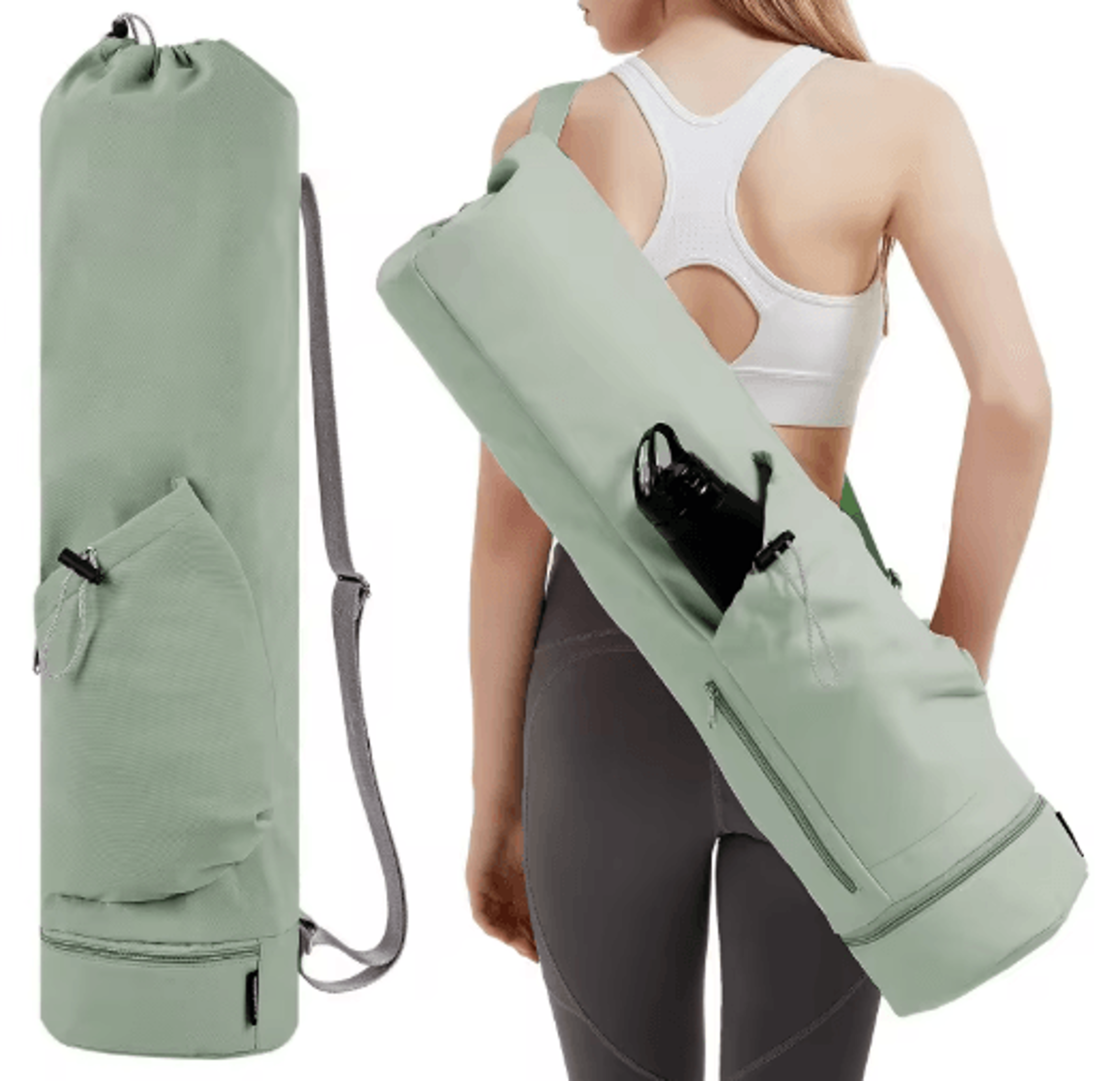 Yoga Mat Bag With Water Bottle Pocket  Wet Storage  MultiFunctional Fitness Carrier 2
