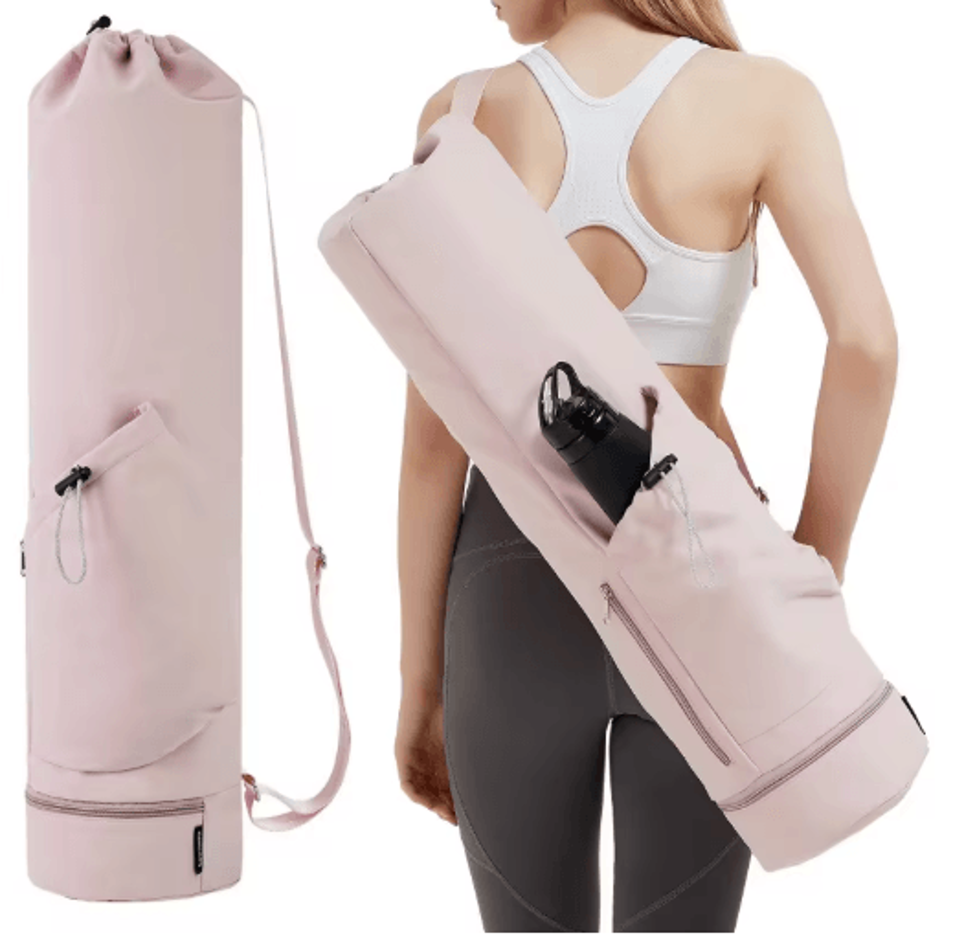 Yoga Mat Bag With Water Bottle Pocket  Wet Storage  MultiFunctional Fitness Carrier 3