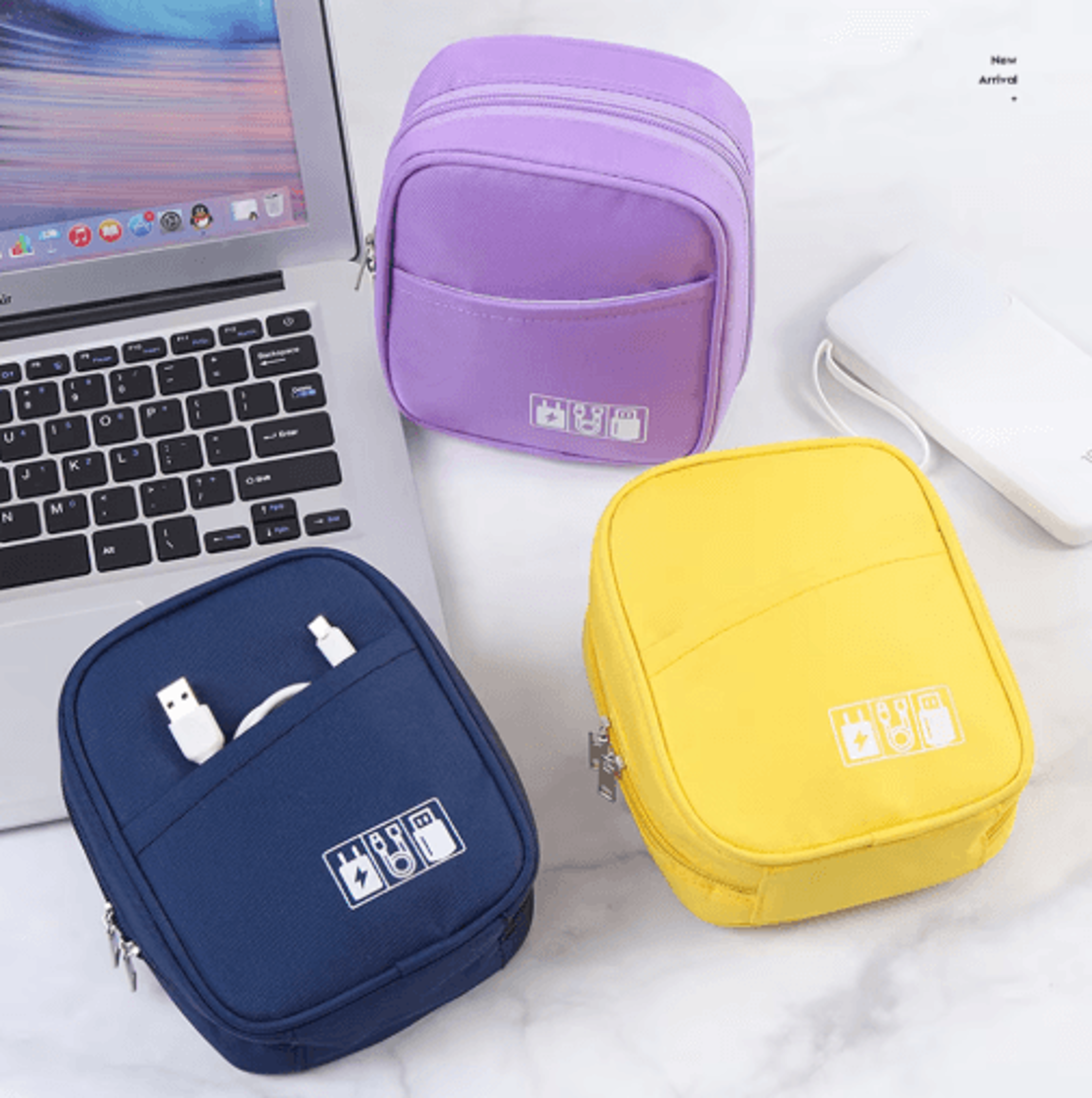 Waterproof Portable Cable Organizer Bag  Travel Digital Accessories Storage Pouch 6