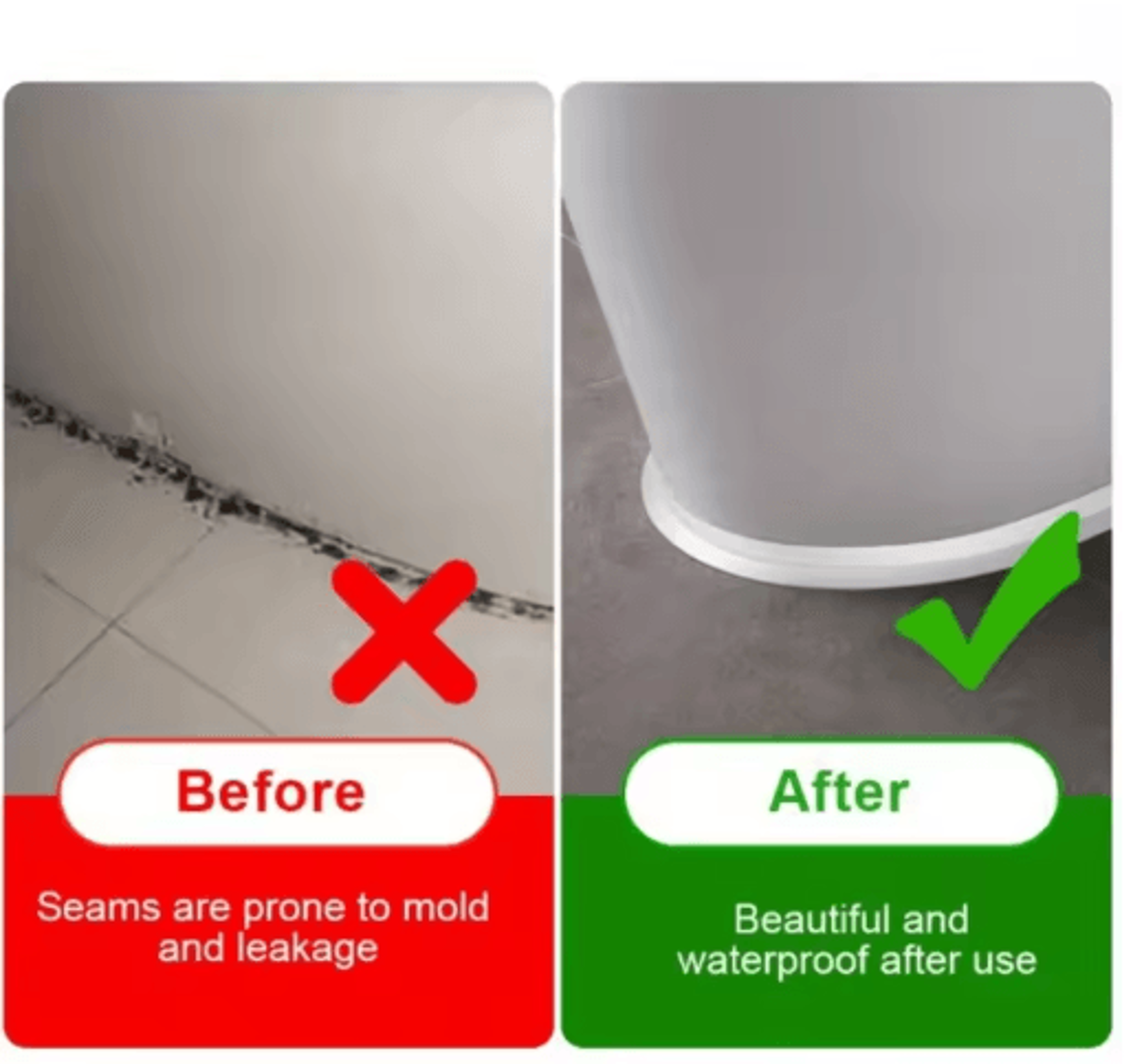 Bathroom Waterproof Sealing Tape  PVC Adhesive Sink  Edge Sealing Strip 4