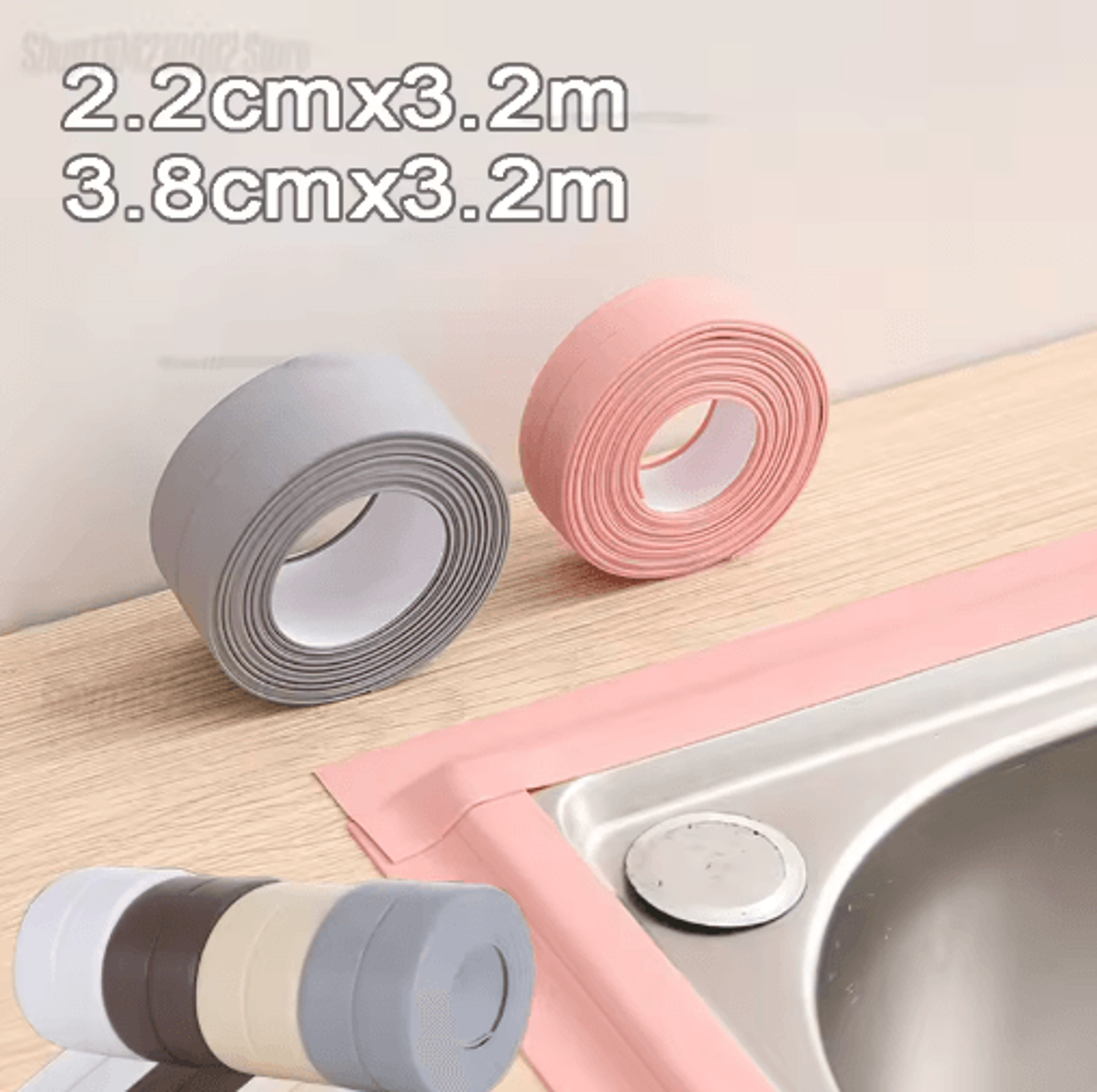 Bathroom Waterproof Sealing Tape  PVC Adhesive Sink  Edge Sealing Strip 0