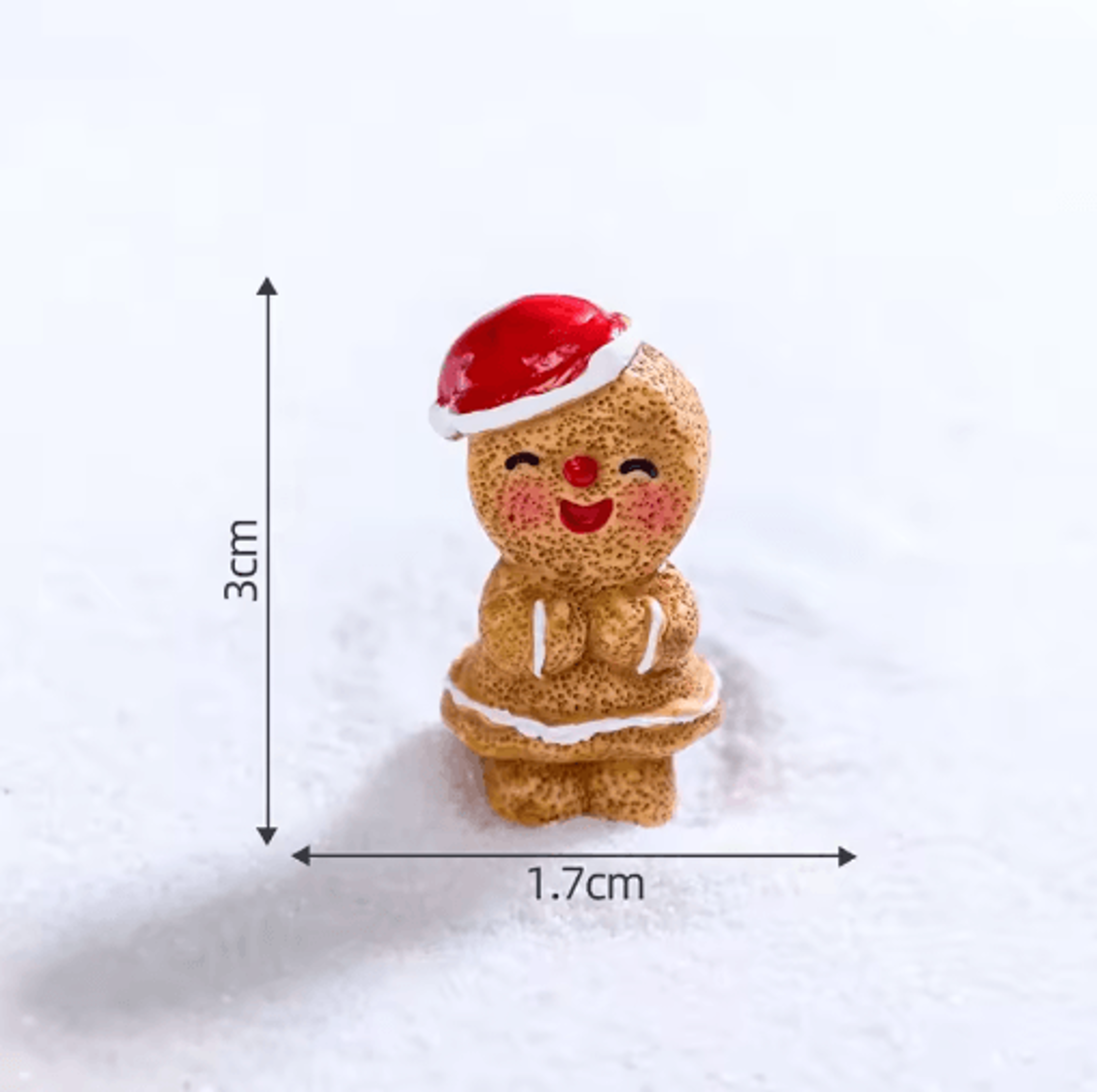 Mini Christmas Ornament Dollhouse Figures Gingerbread Man And Snowman Micro Landscape Decor 10