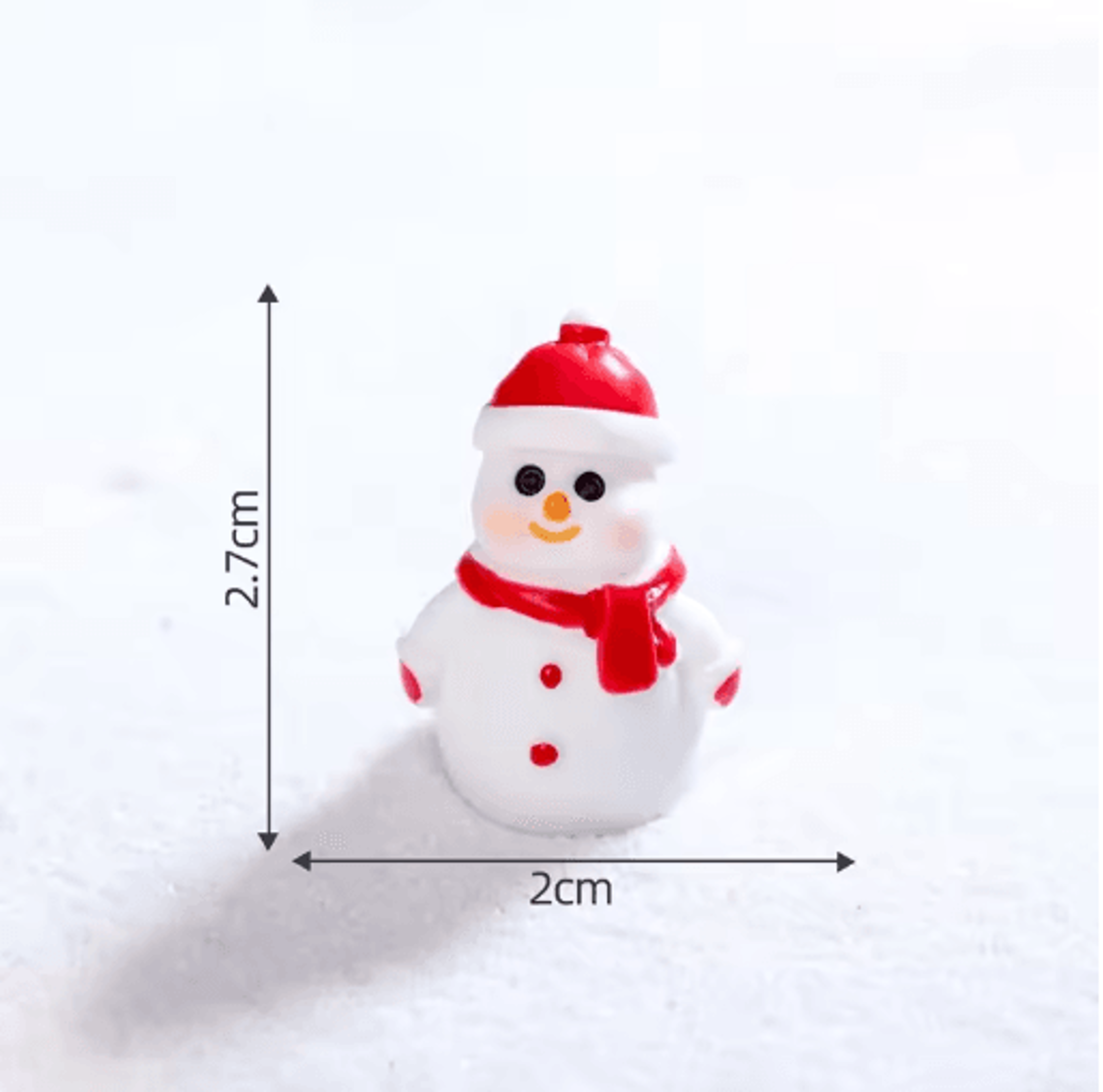 Mini Christmas Ornament Dollhouse Figures Gingerbread Man And Snowman Micro Landscape Decor 3