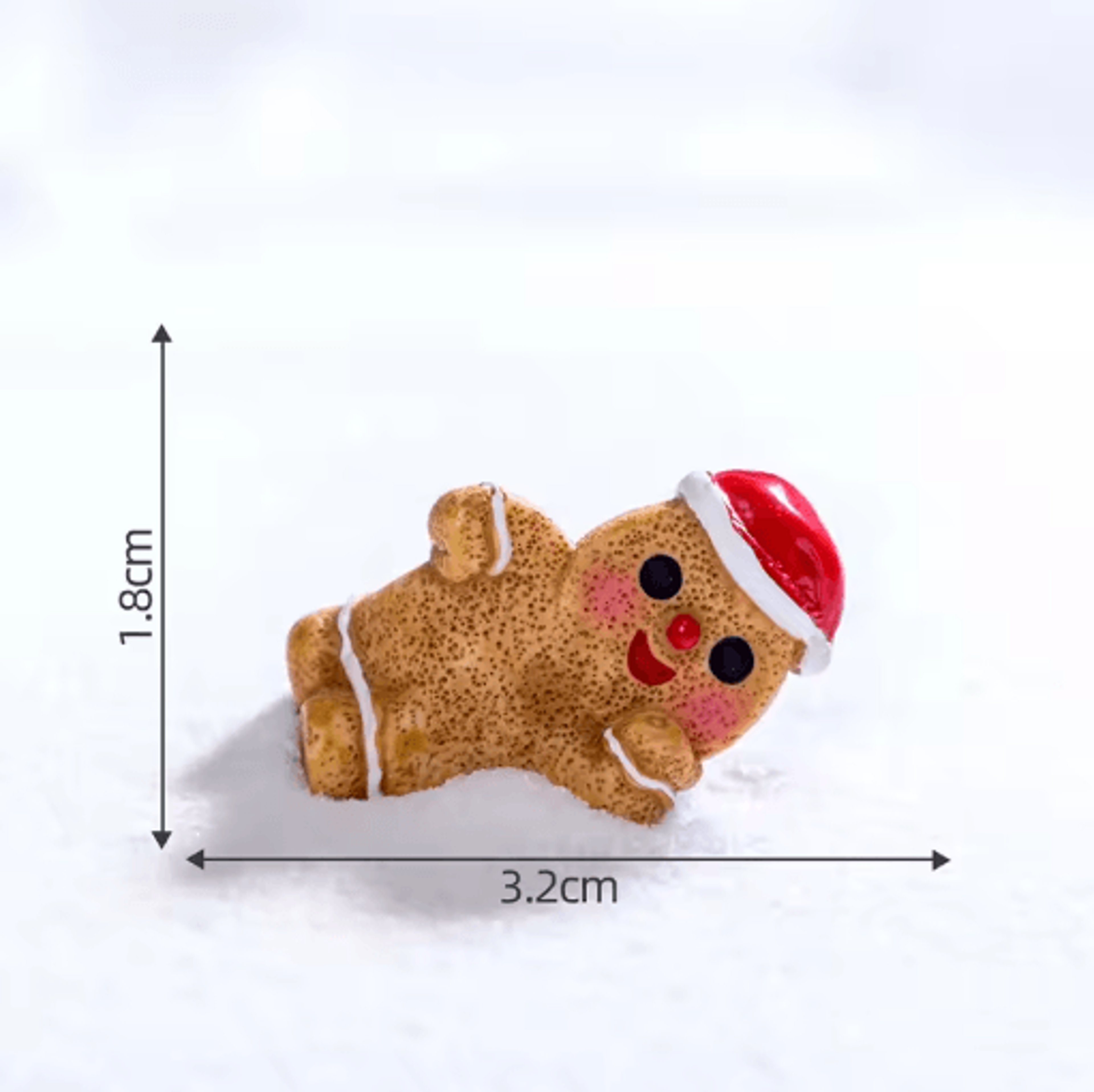 Mini Christmas Ornament Dollhouse Figures Gingerbread Man And Snowman Micro Landscape Decor 11
