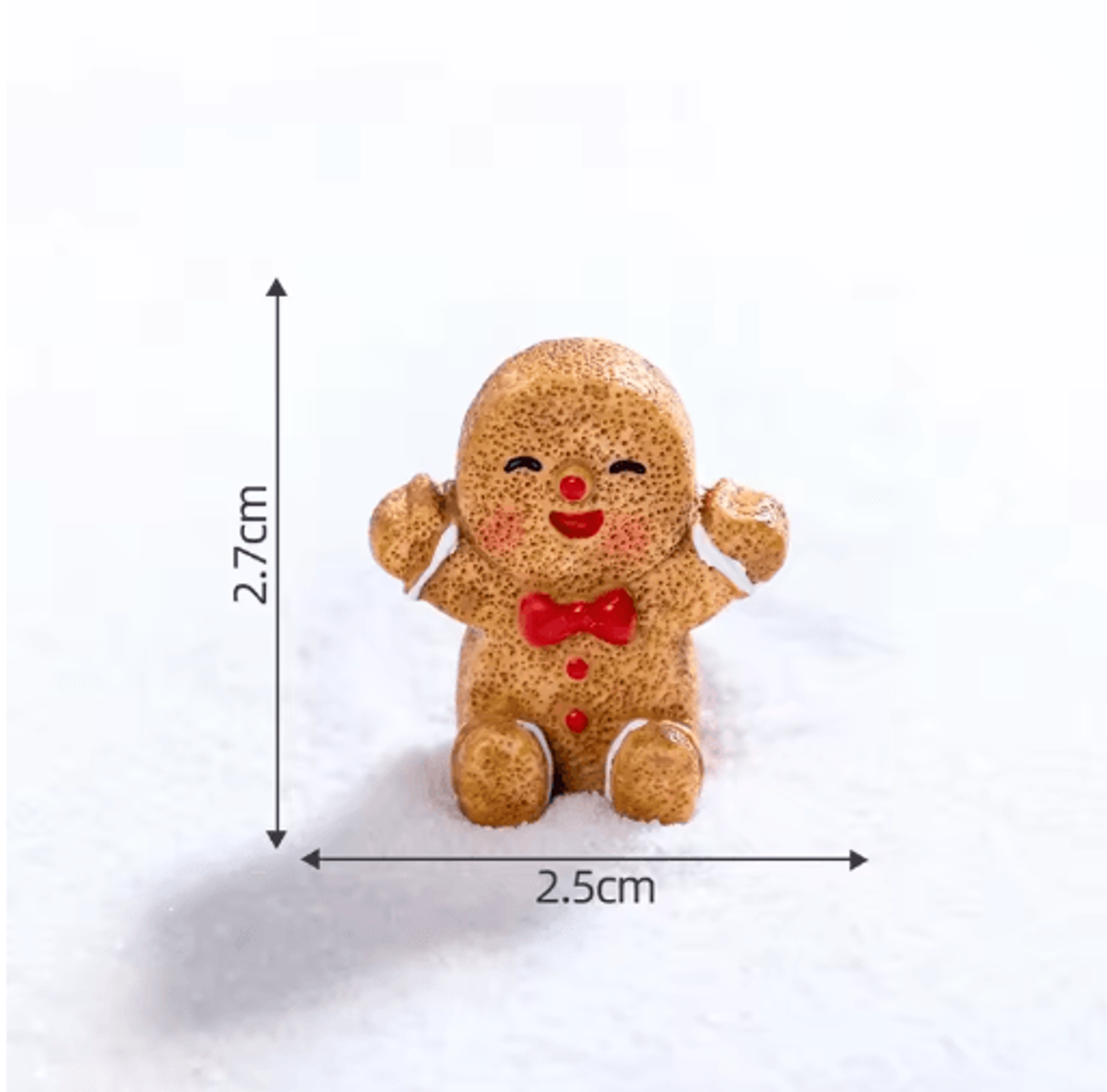 Mini Christmas Ornament Dollhouse Figures Gingerbread Man And Snowman Micro Landscape Decor 13