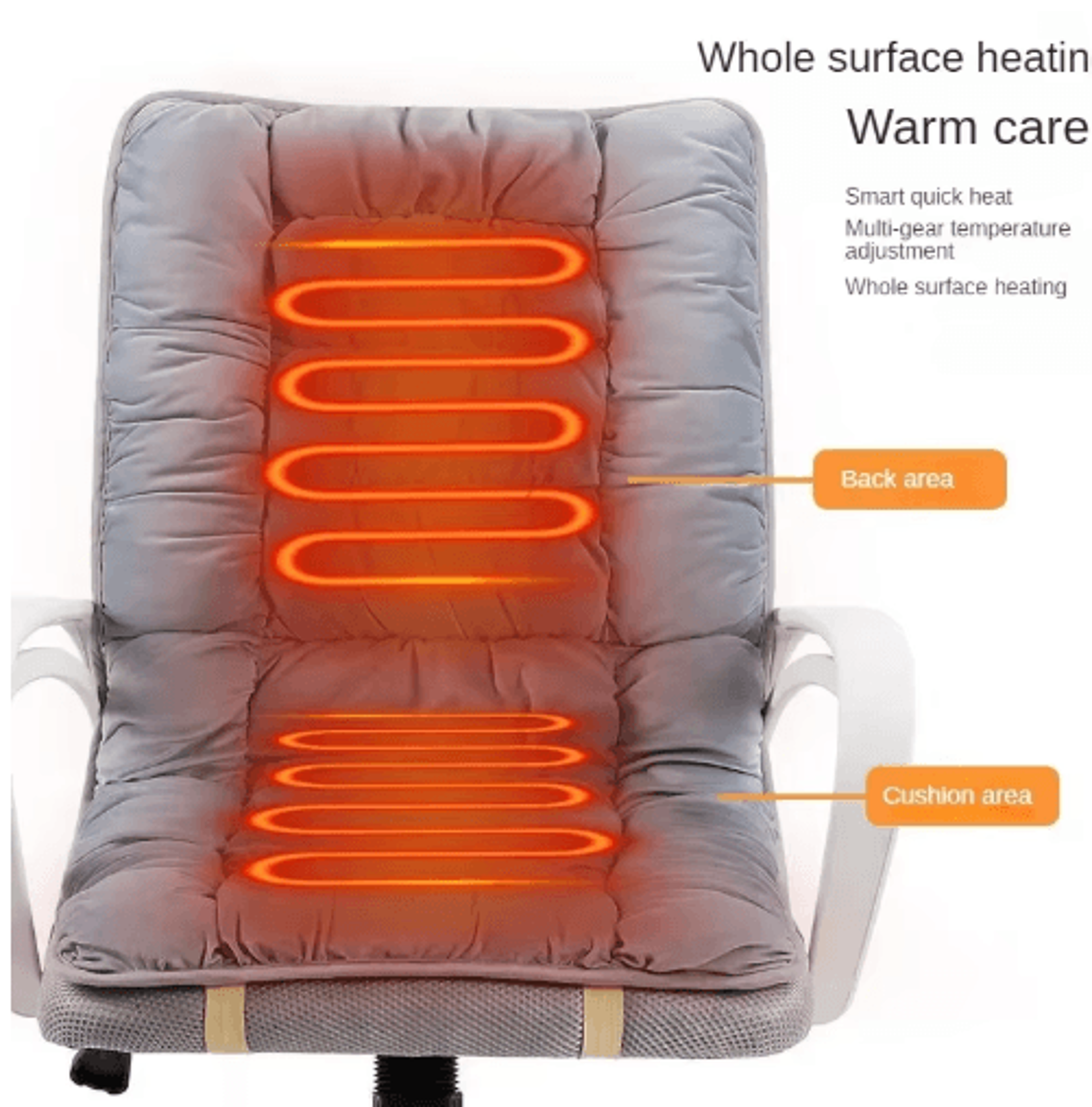 Electric Heated Seat Cushion With Adjustable Thermostat 8