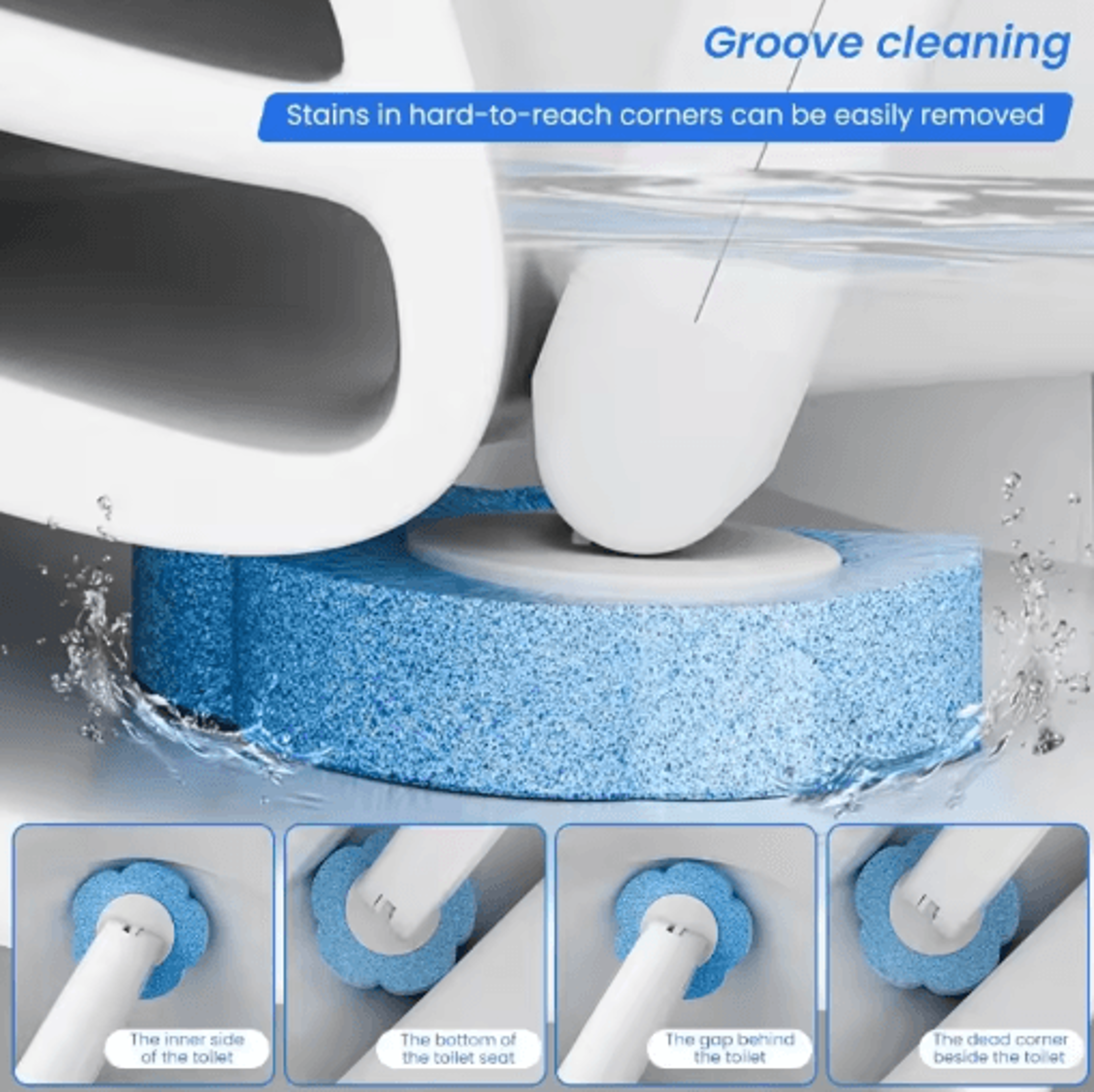 Disposable Toilet Brush With Replaceable Heads  Wall Mount 8
