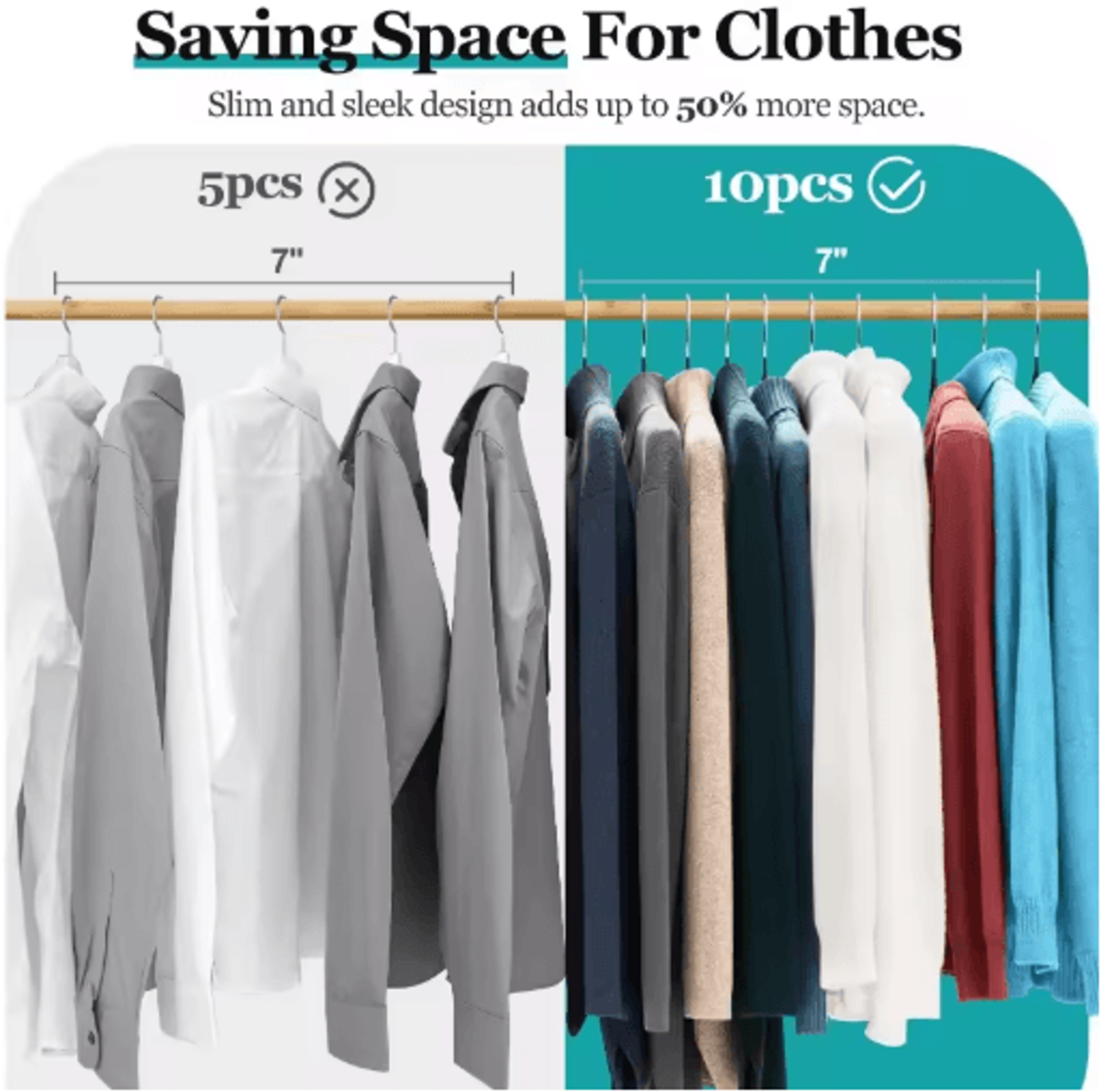 10PCS NonSlip Thick Plastic Clothes Hangers For Daily Drying 7