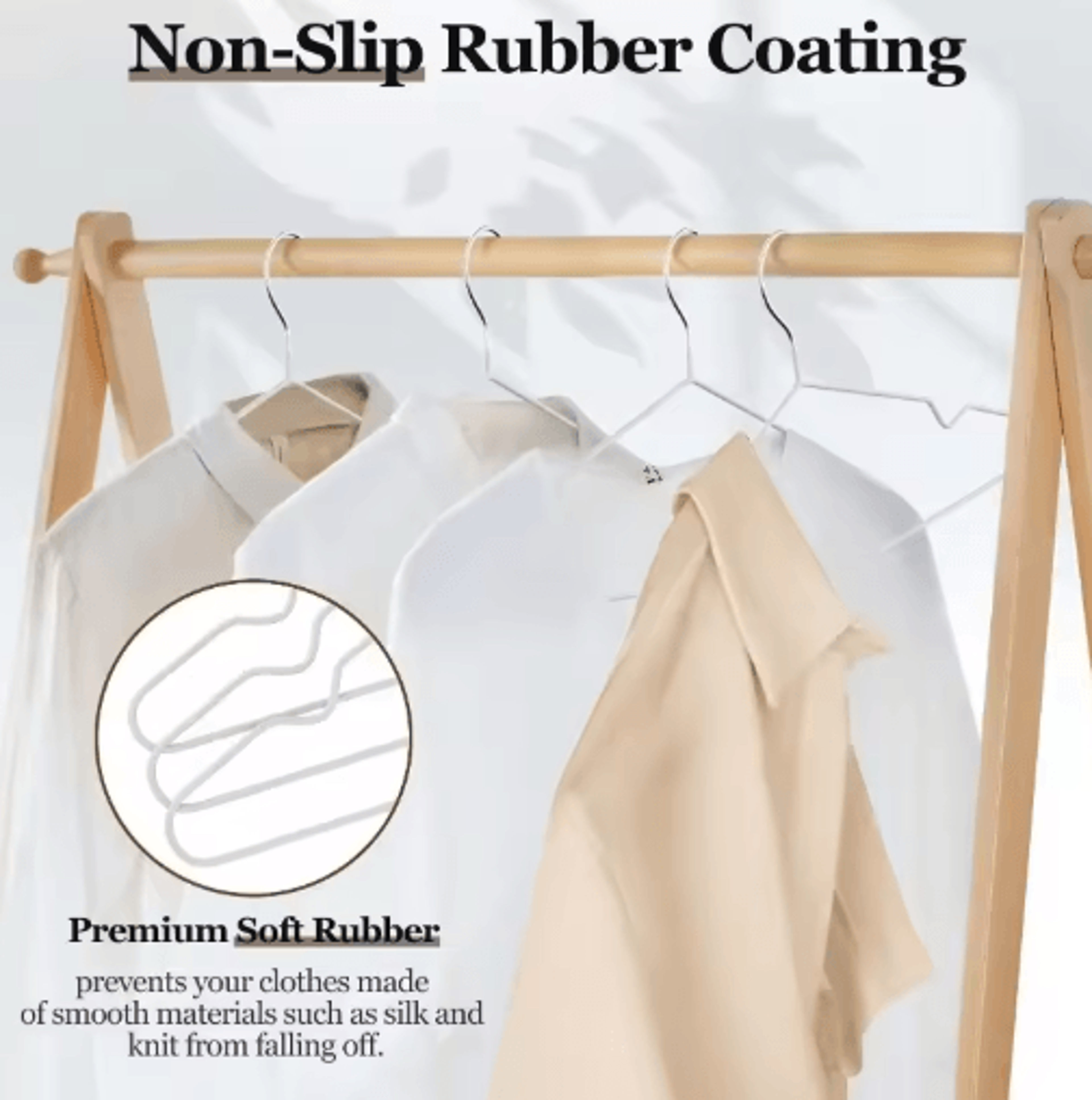 10PCS NonSlip Thick Plastic Clothes Hangers For Daily Drying 8