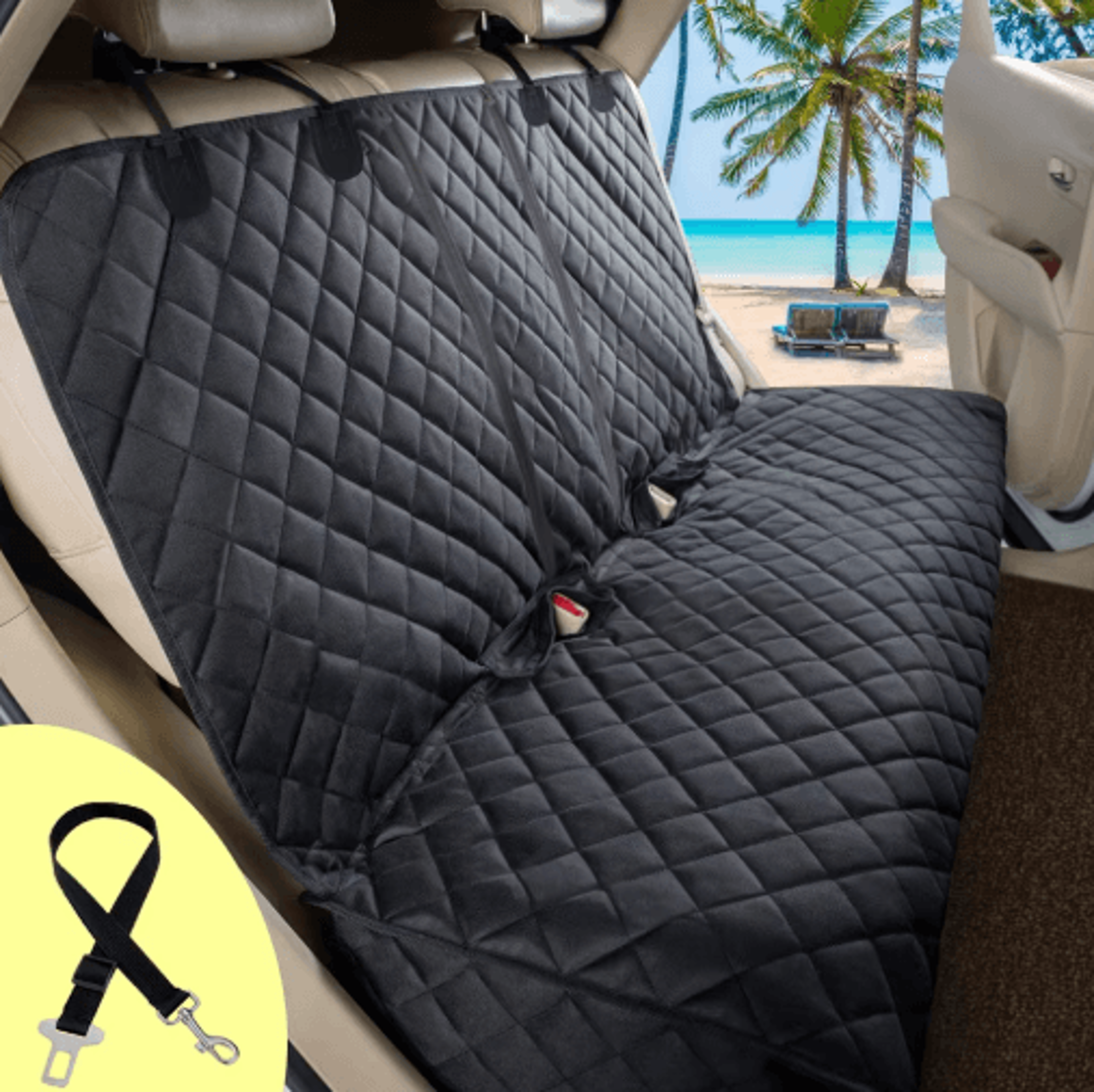 Waterproof Dog Car Seat Cover With ArmrestCompatible Design 0