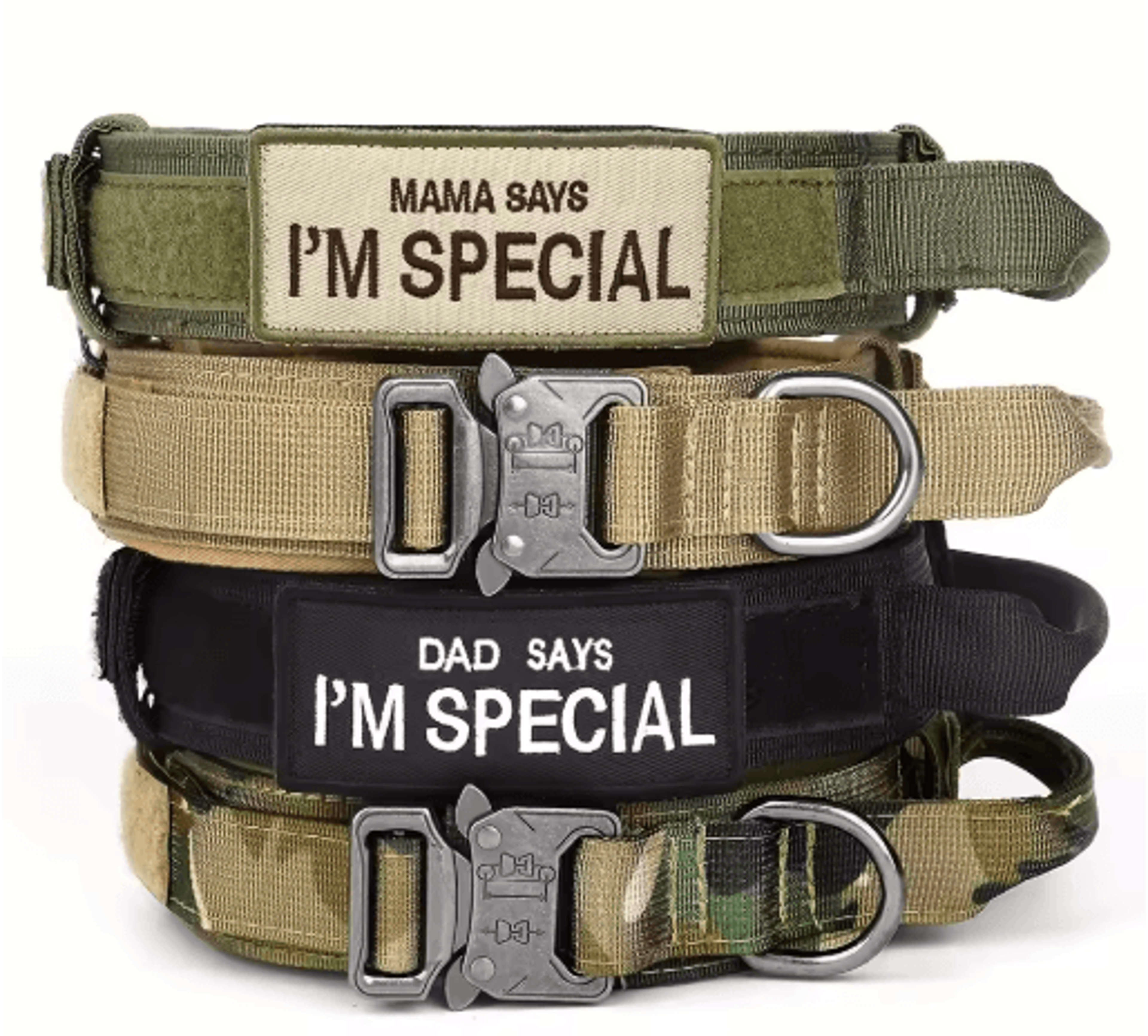 HeavyDuty Tactical Dog Collar With Handle For Training  Walking 0