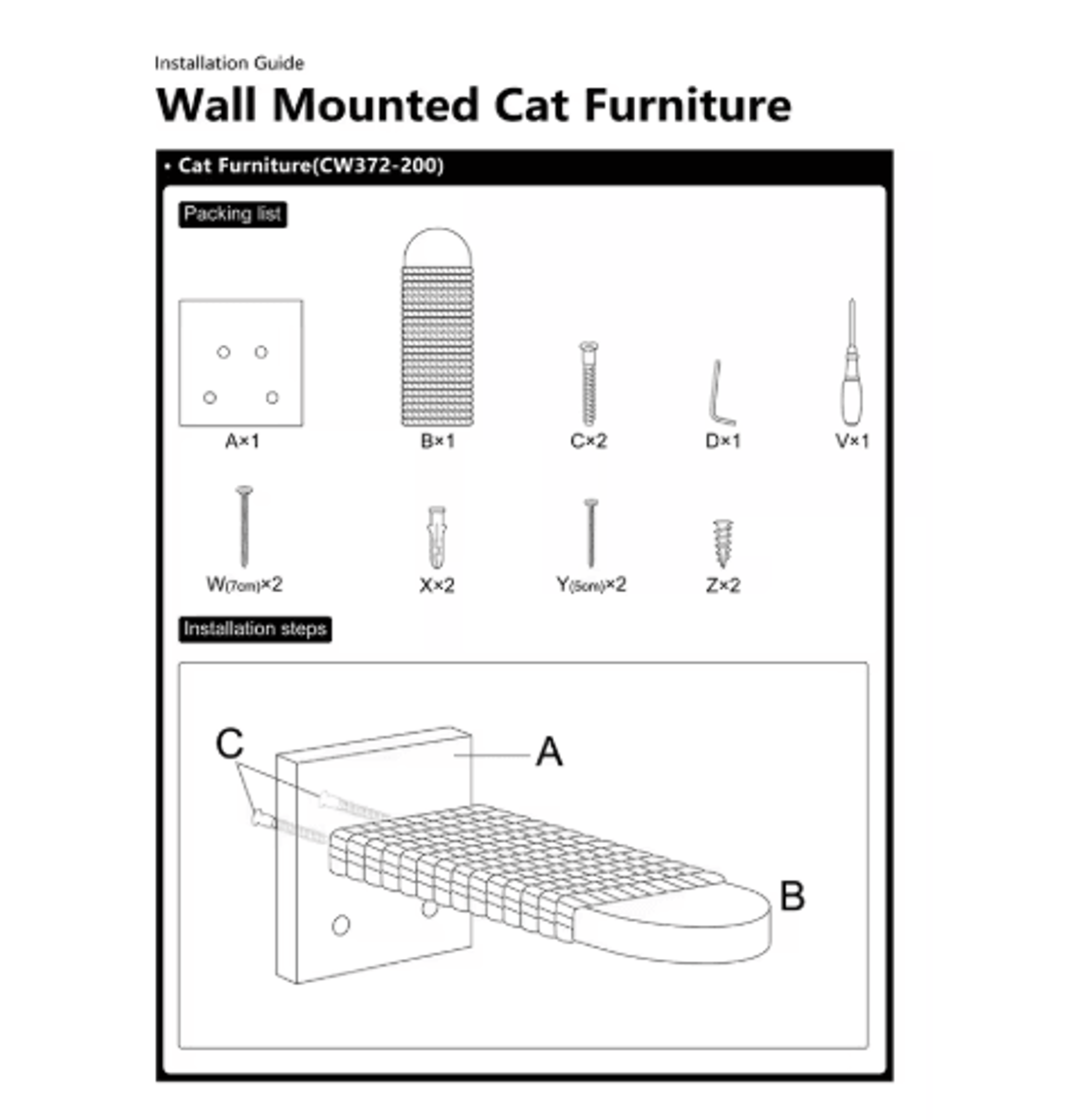Premium Indoor Wooden Cat Wall Steps Climbing Kitten Ladder With Sisal Rope Scratching Post 4