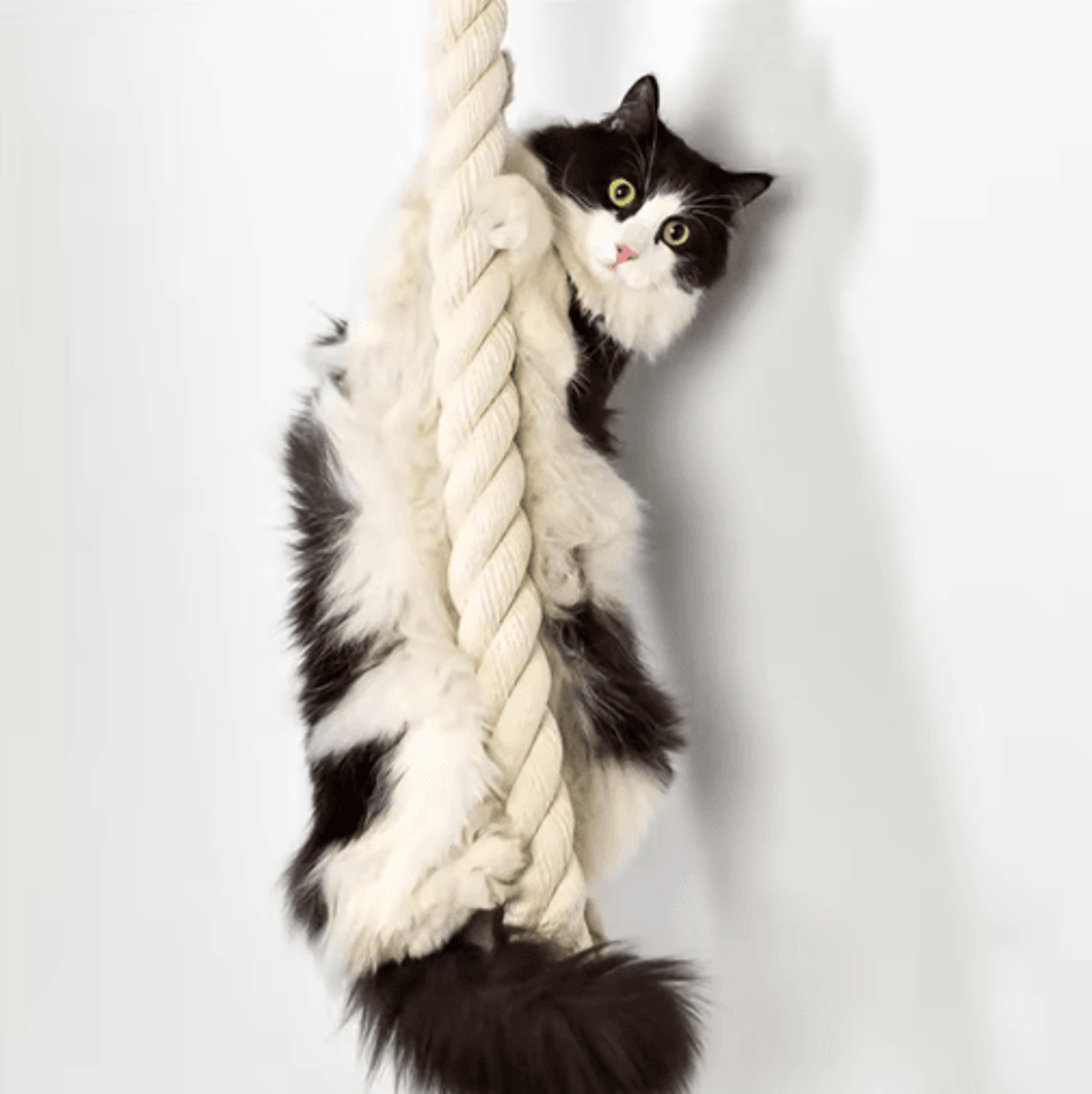 140cm WallMounted Sisal Rope Cat Climber Tree Vertical Jungle Gym  Cat Scratching Post For Indoor C 5