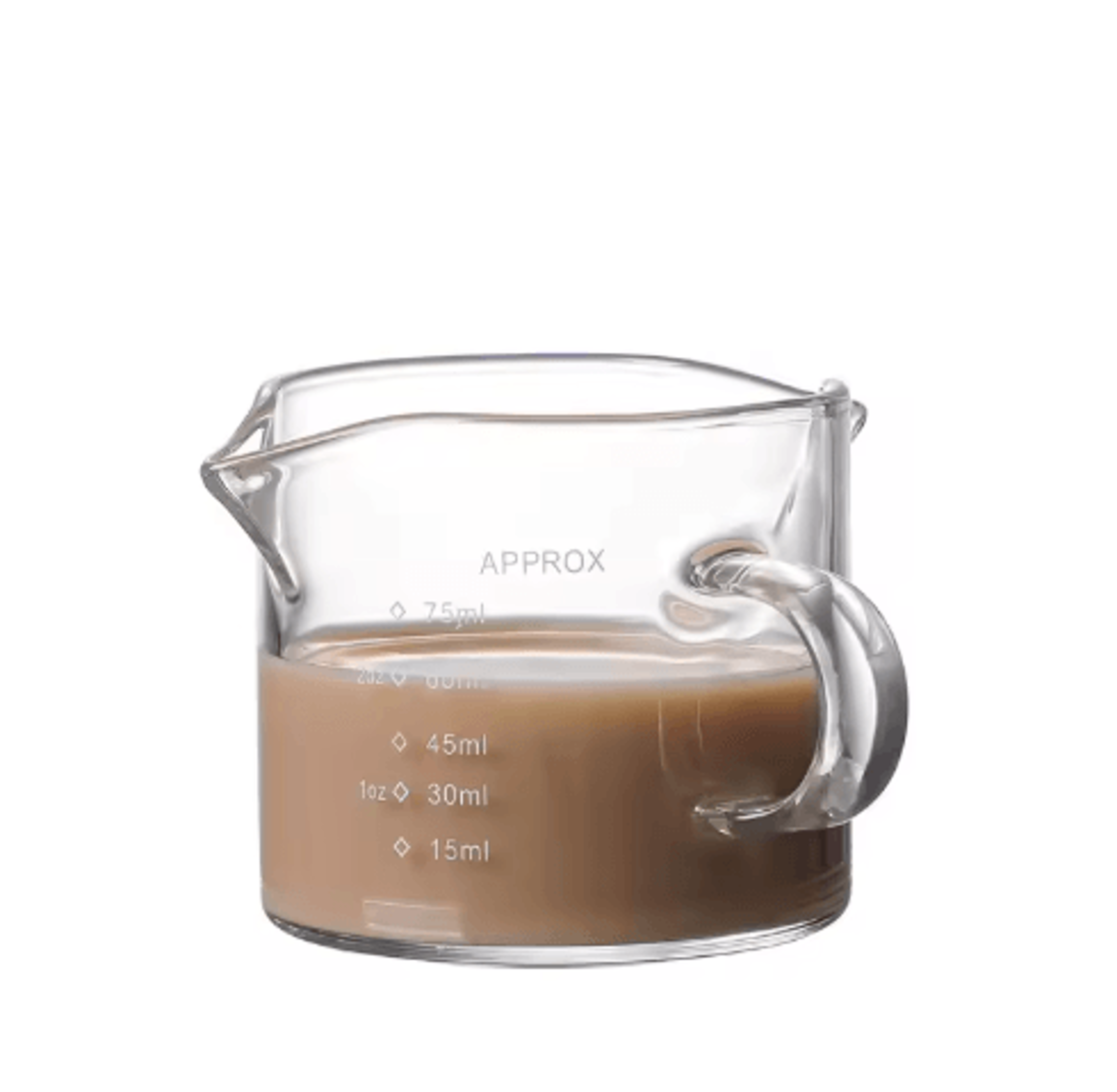75150ML Glass Measuring Cup With Handle Precision Espresso Milk Cup For Cooking Baking  Barista Use 2