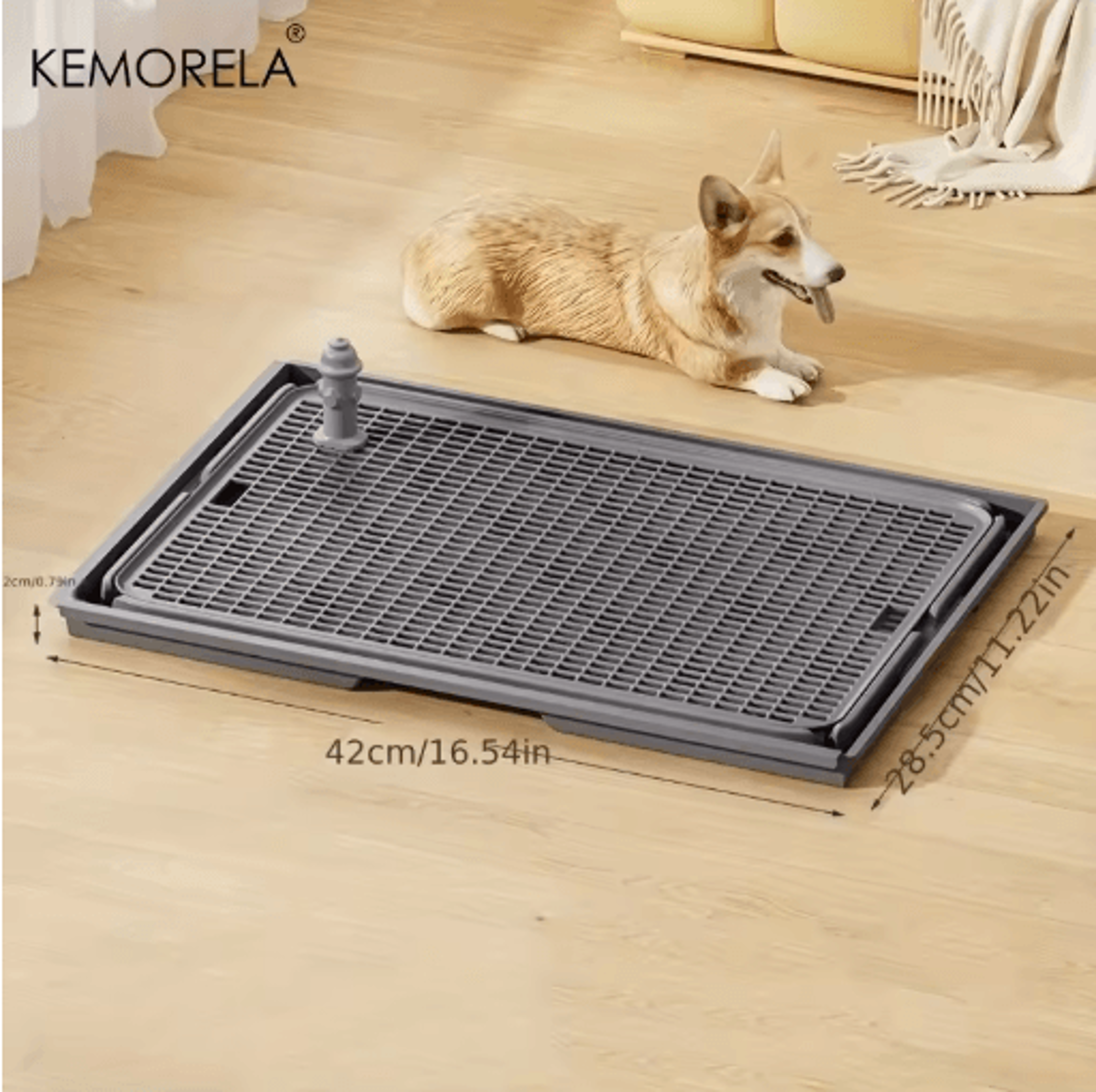 KEMORELA 2 In 1 Dog Potty Tray And Cat Litter Mat Non Slip Waterproof Paw Friendly Design 6
