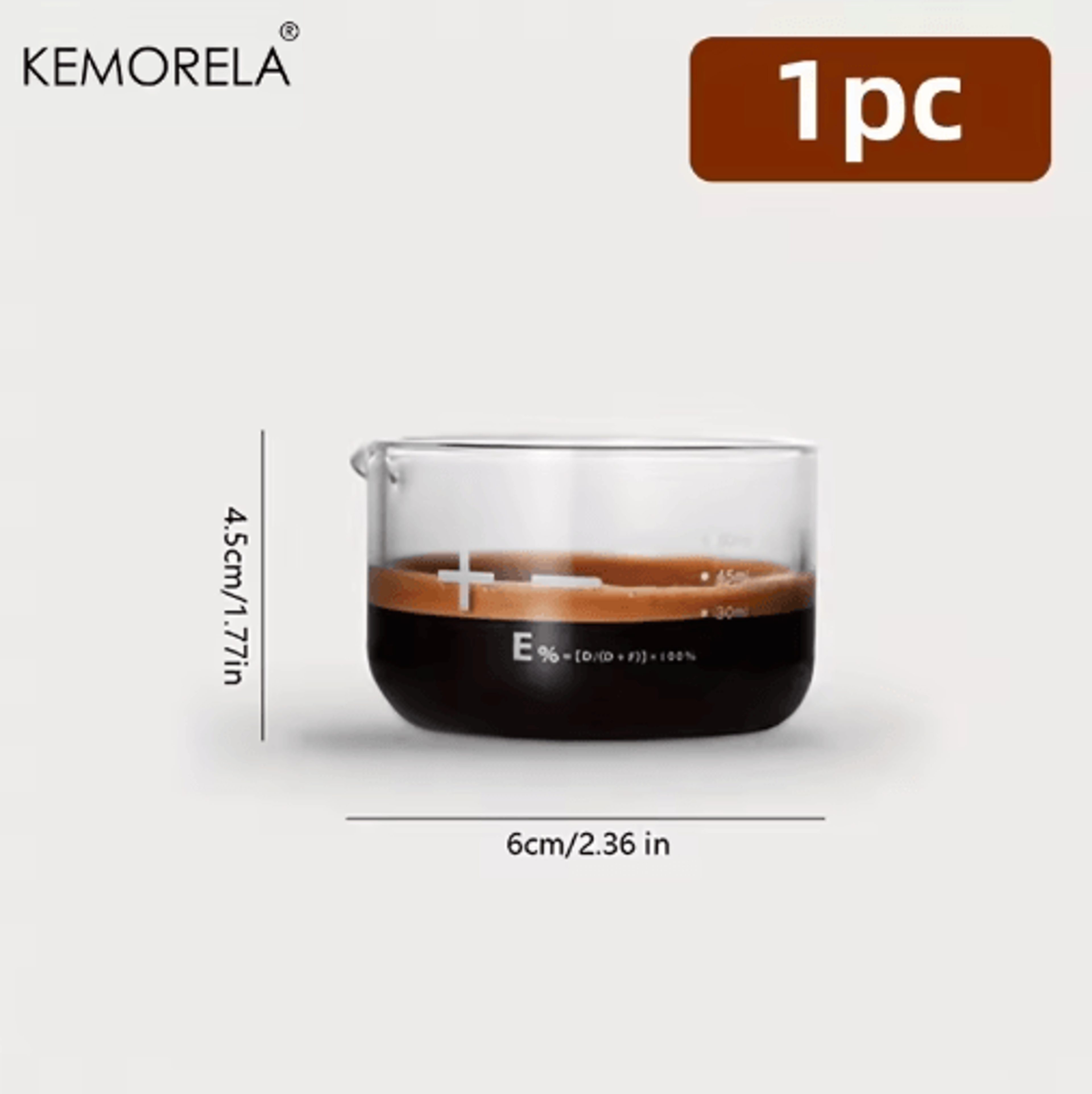 KEMORELA Espresso Shot Glasses 60ml Clear Scale Measuring Cups For Home Baristas 1 To 2 PCs 2