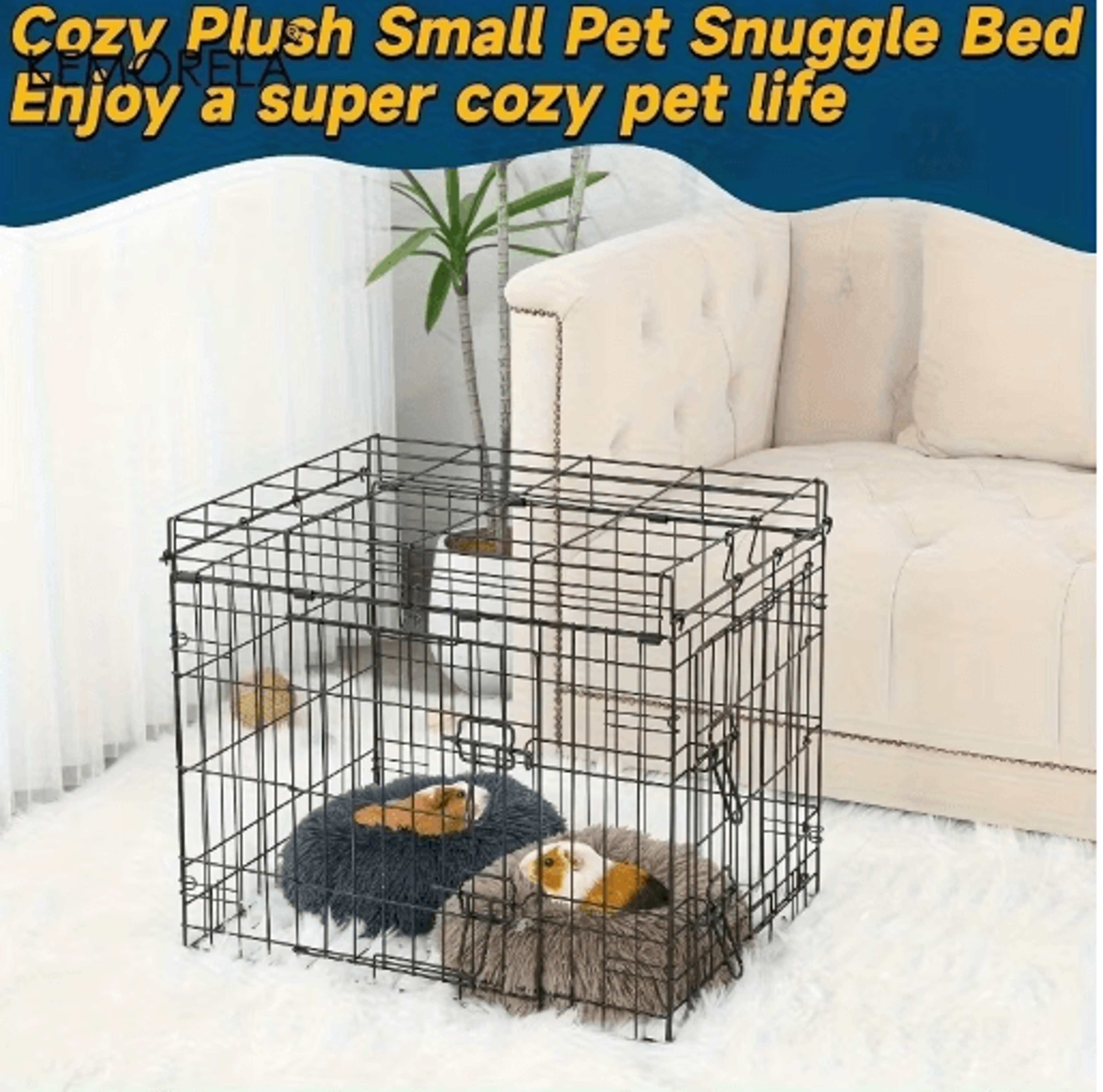 Ultra Soft Plush Small Pet Nest Cozy Warm Hamster Sleeping Bed With Non Slip Base 8