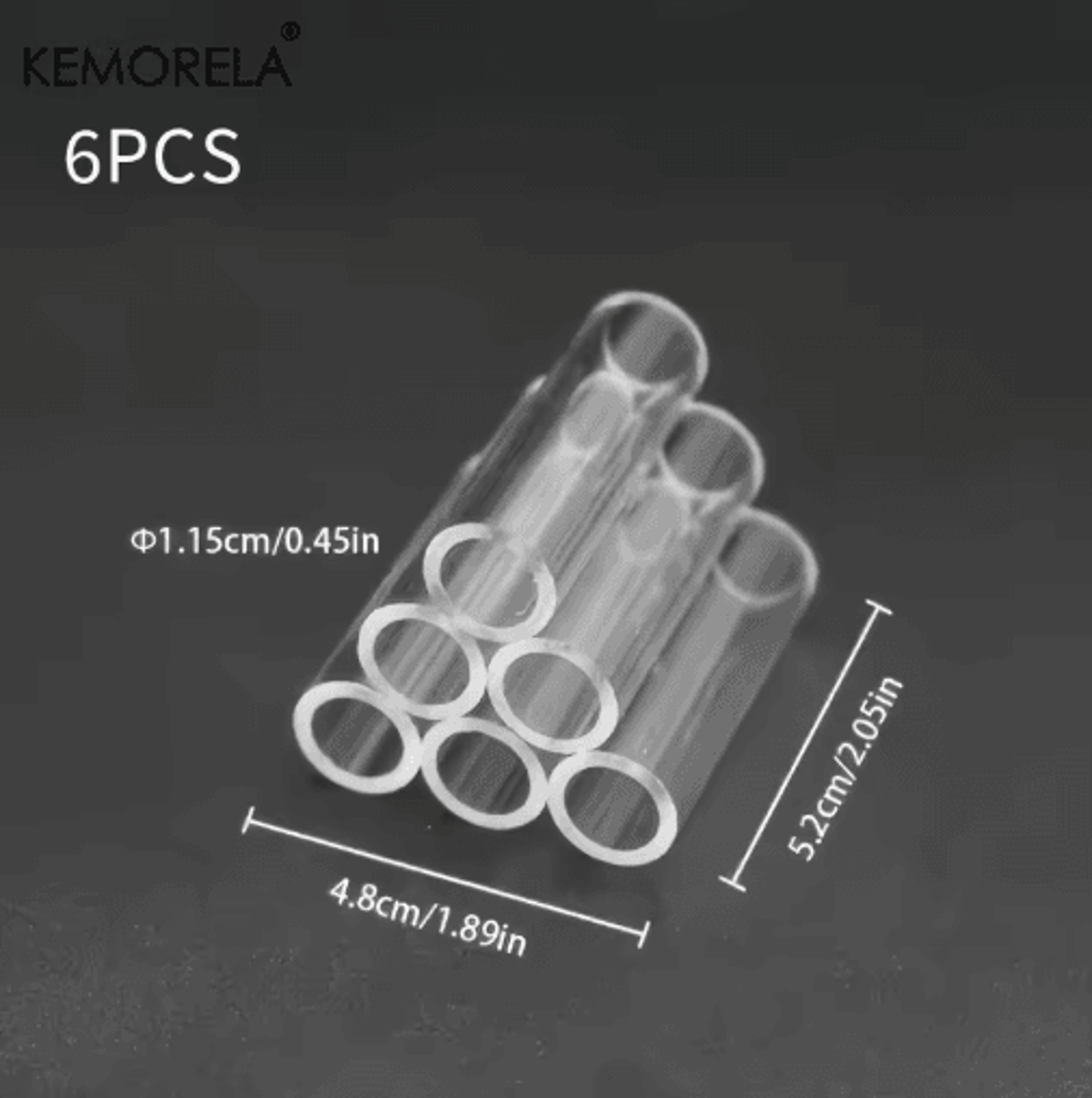 KEMORELA Acrylic Aquarium Decorations Set Transparent Fish  Shrimp Shelter Houses 361015 PCS 2