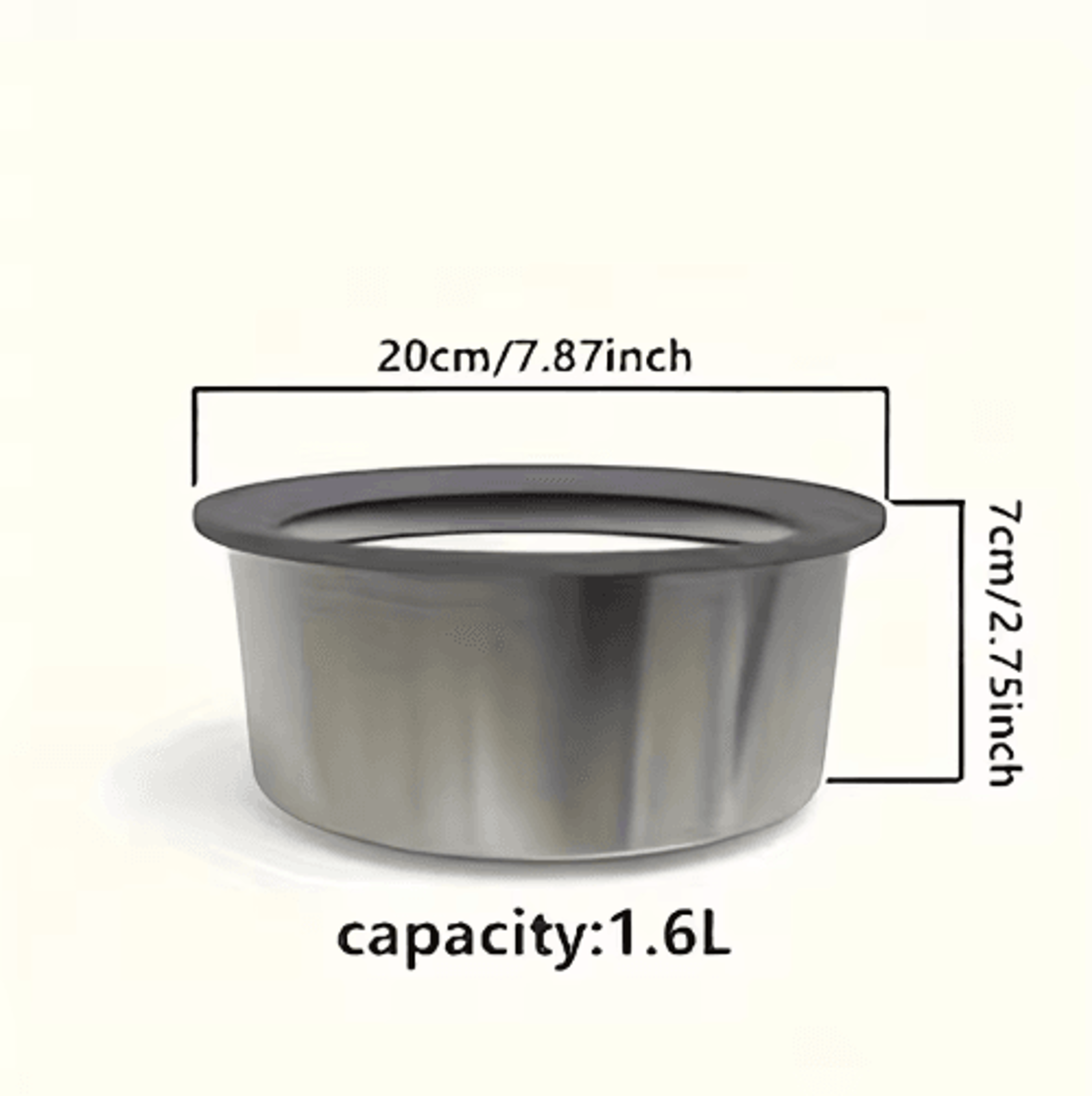 AntiSpill Stainless Steel Dog Water Bowl Floating Disk Slow Drinking Bowl For Clean Dry Mouths 3