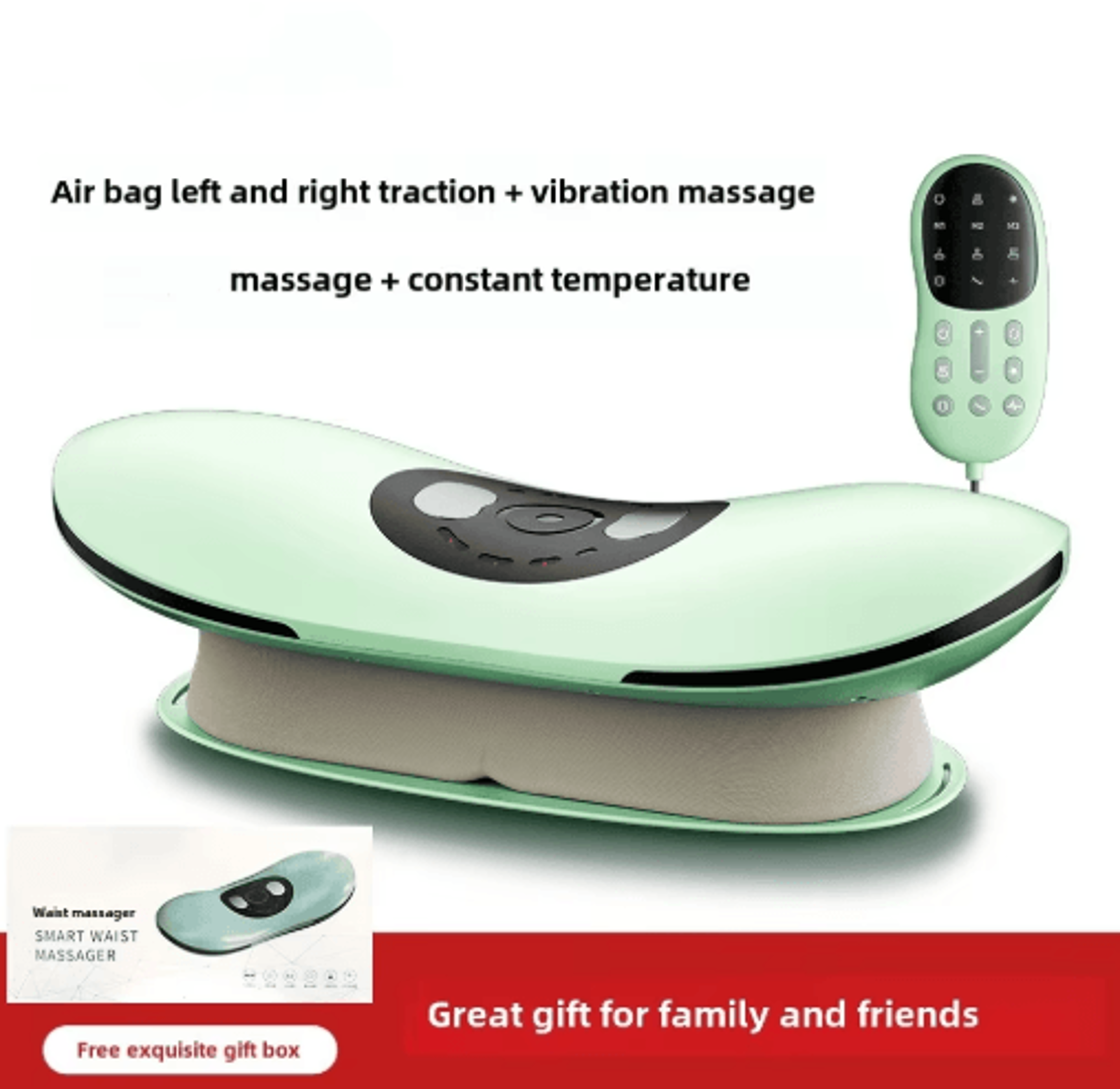 Electric Lumbar Traction Massager With Heat  Adjustable Intensity 0