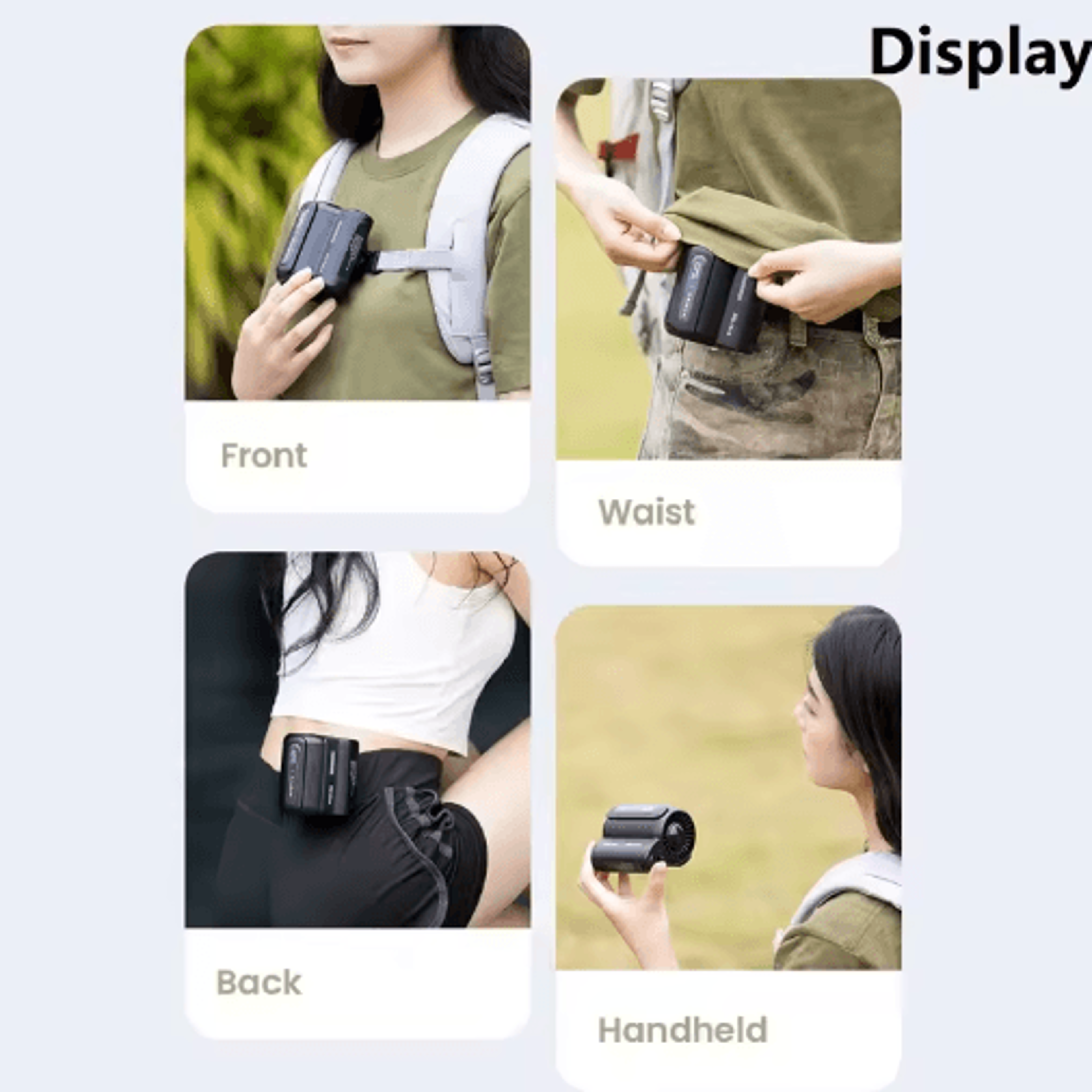 Leafless Hanging Waist Fan Under Shirt With USB Rechargeable Cooling 5