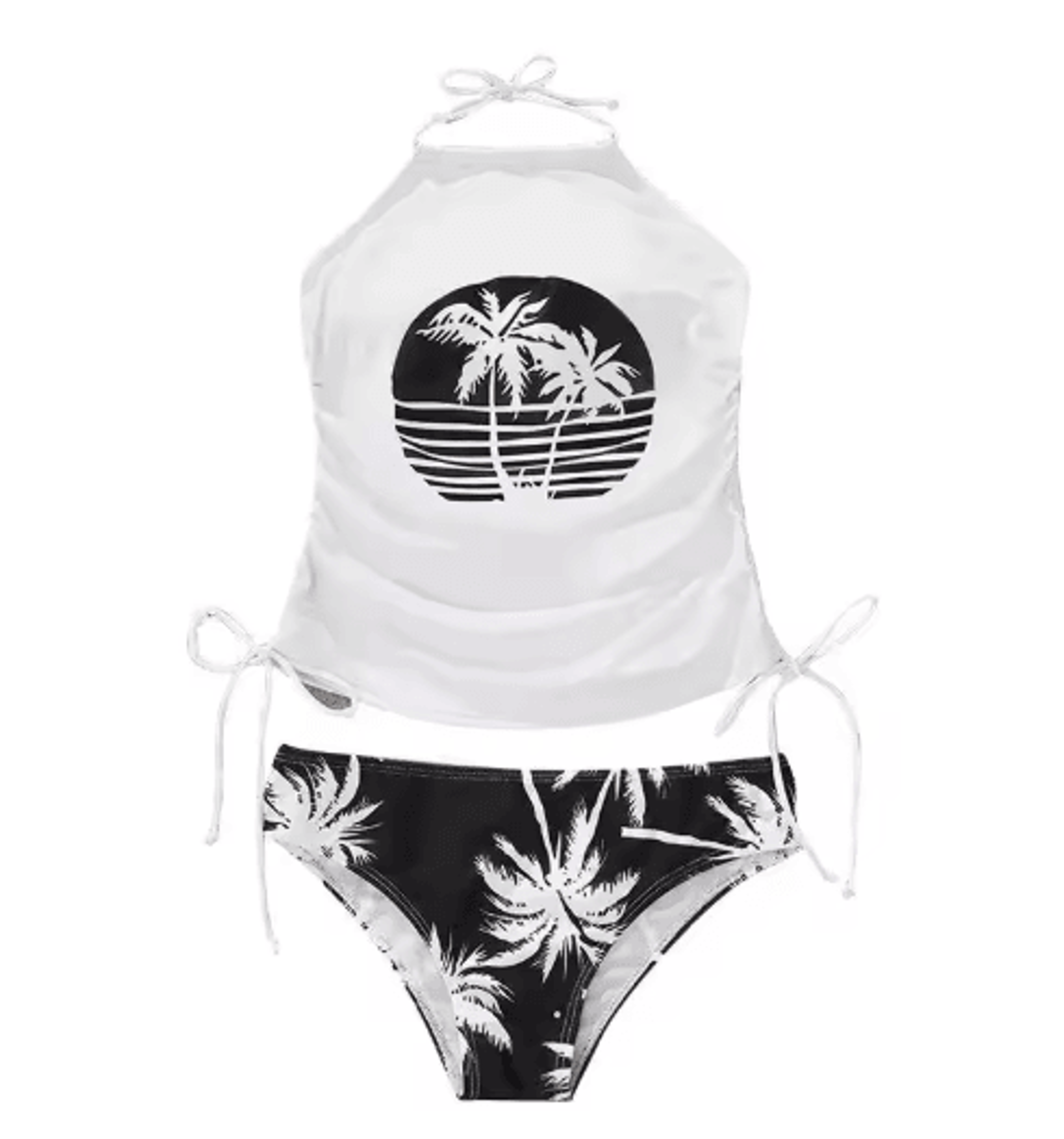 Contrast Mesh OnePiece Swimsuit With VNeck  HighCut Design 5
