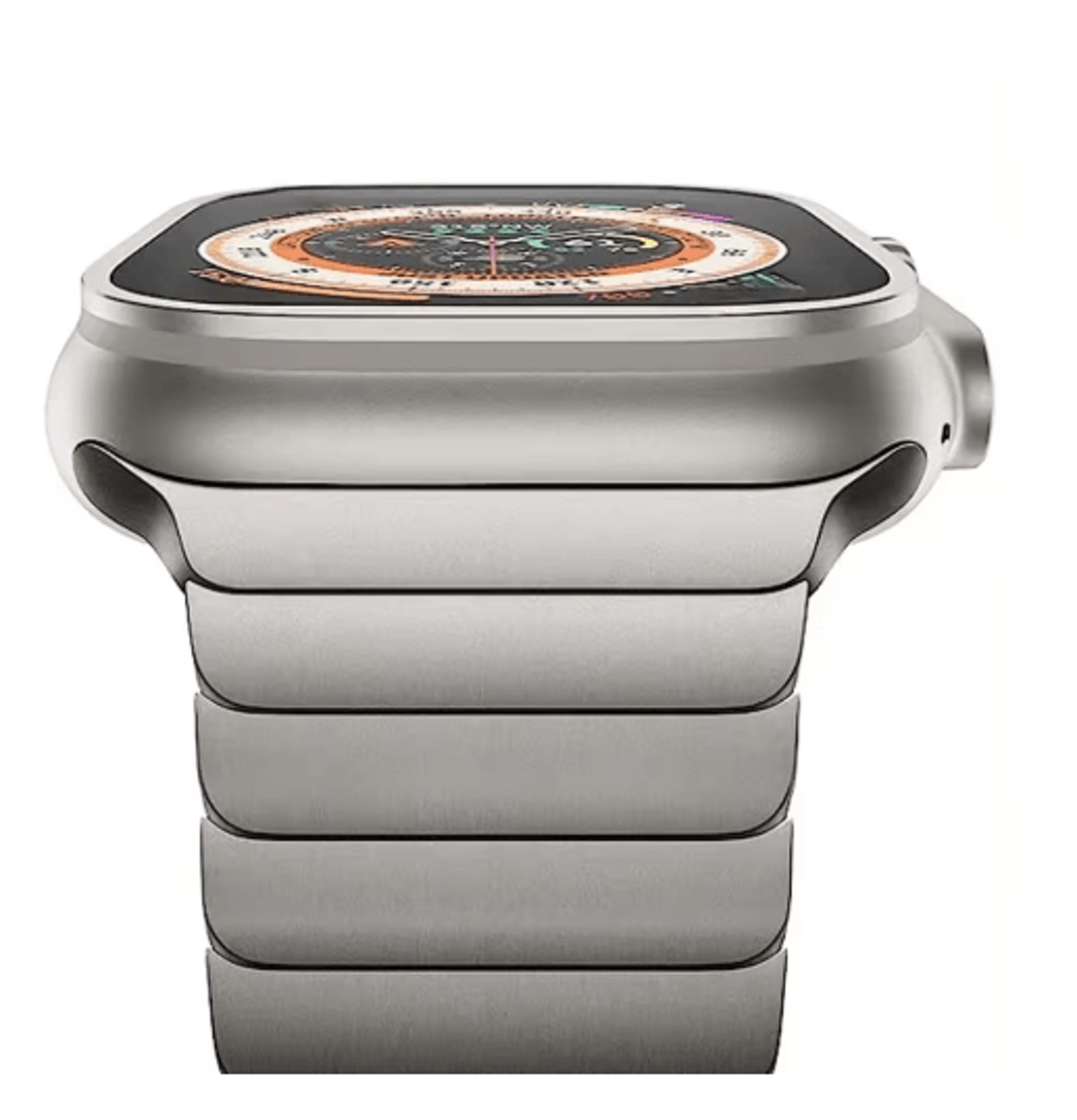 Titanium Color Stainless Steel Band For Apple Watch Ultra And Series 12