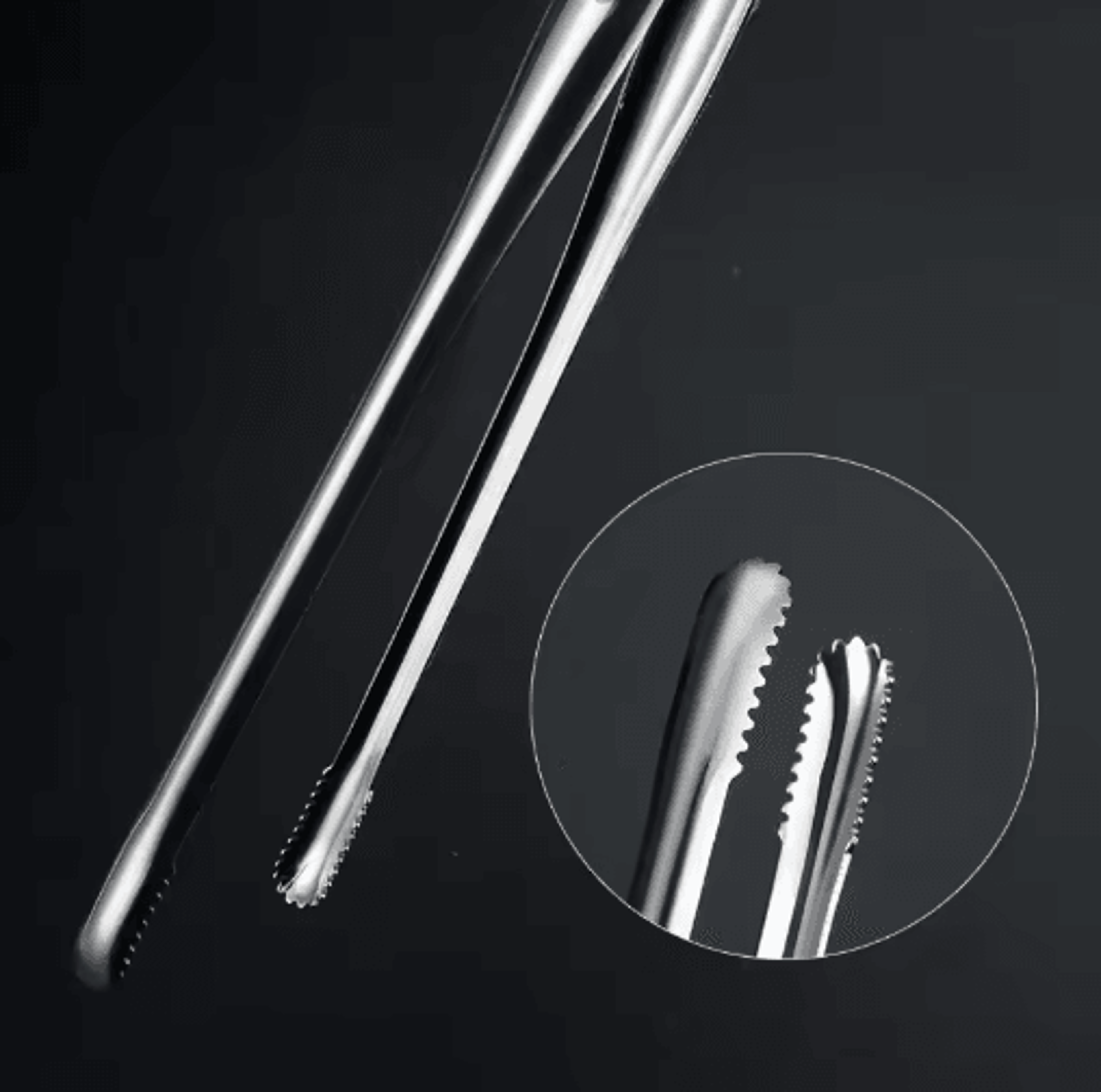 Stainless Steel BBQ Grill Tongs  NonSlip Food Clip For Cooking  Entertaining 4