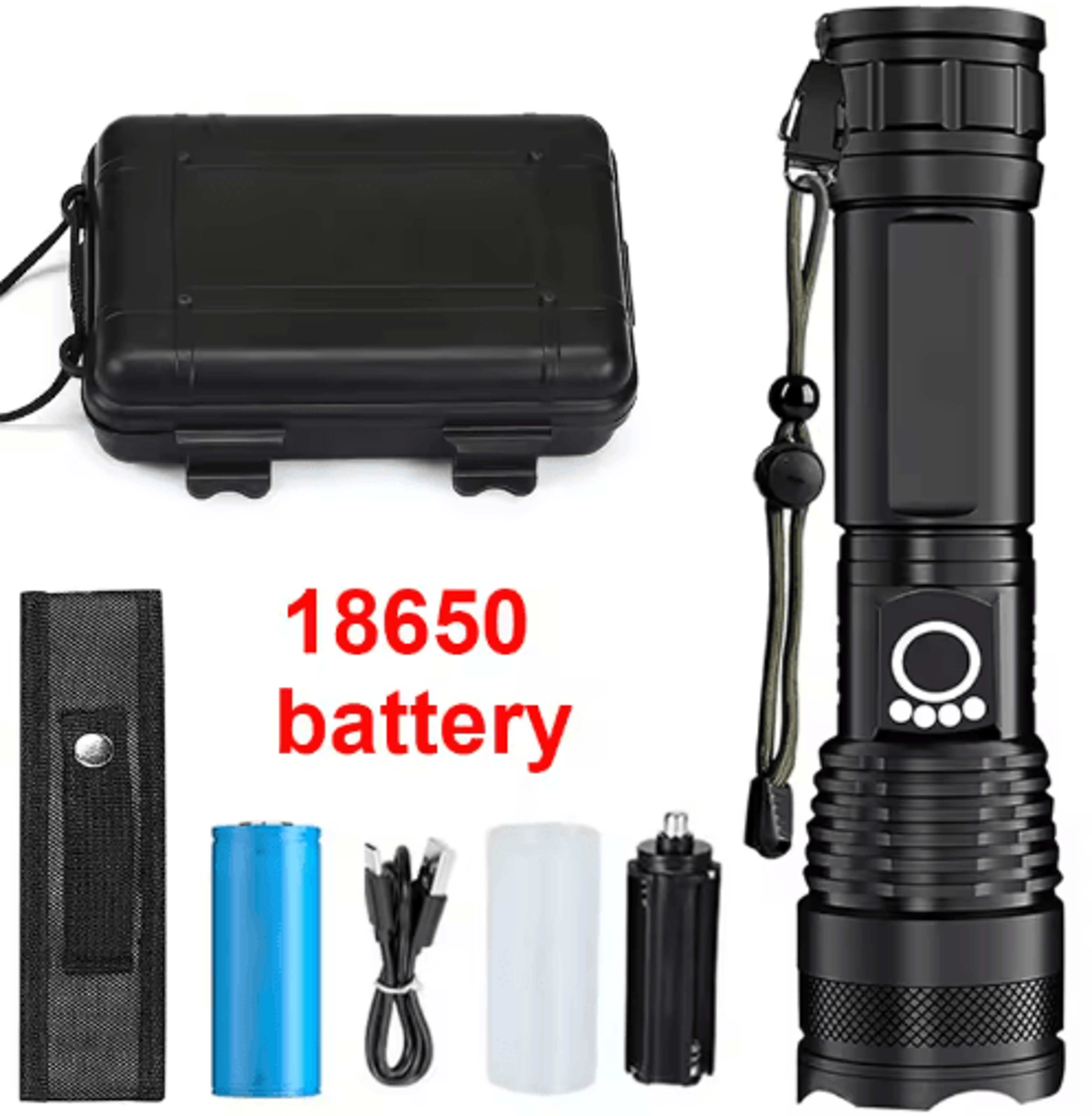 HighPower Rechargeable LED Tactical Flashlight  Aluminum Zoom Torch For Outdoor  Camping 2