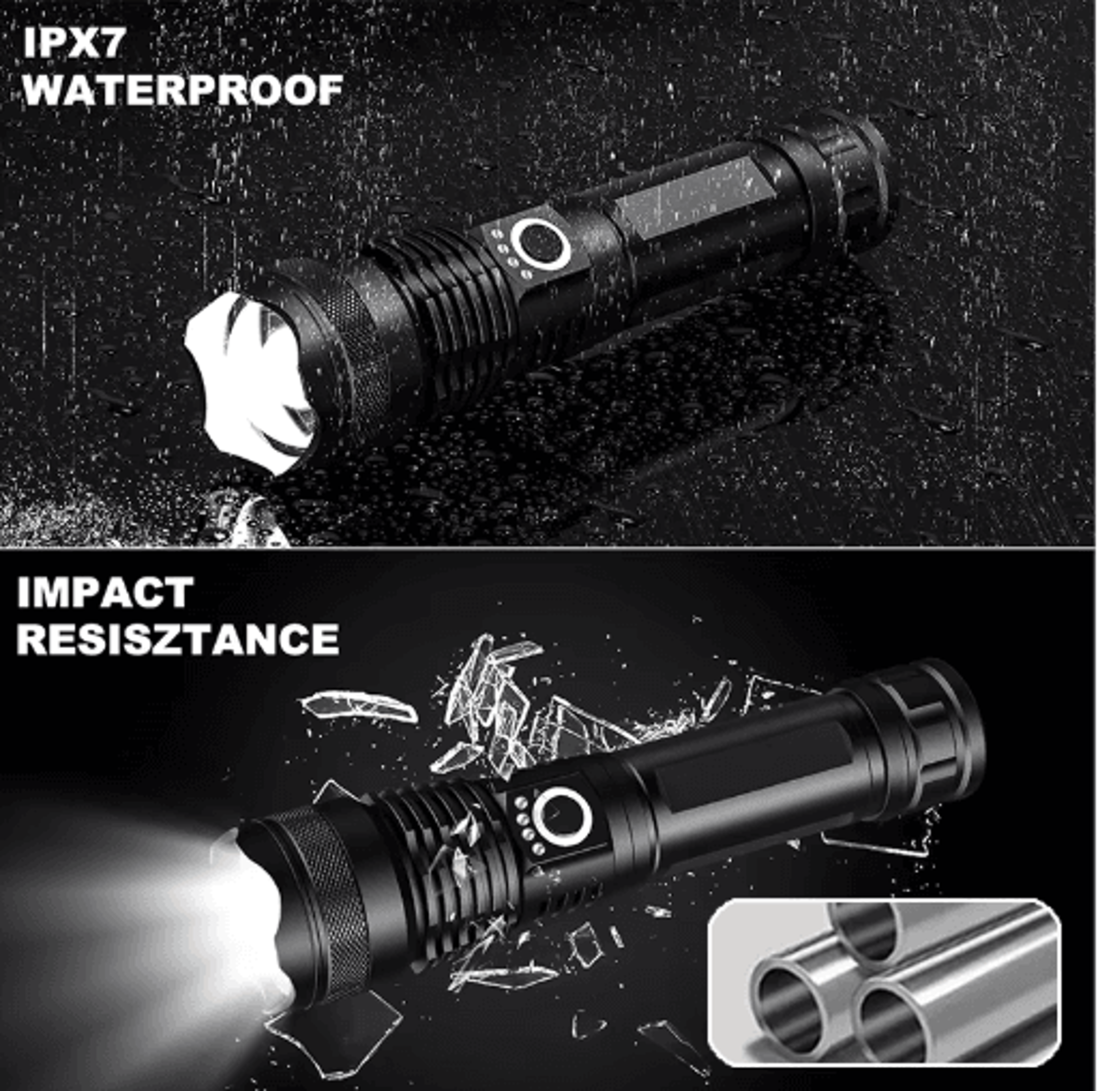 HighPower Rechargeable LED Tactical Flashlight  Aluminum Zoom Torch For Outdoor  Camping 6