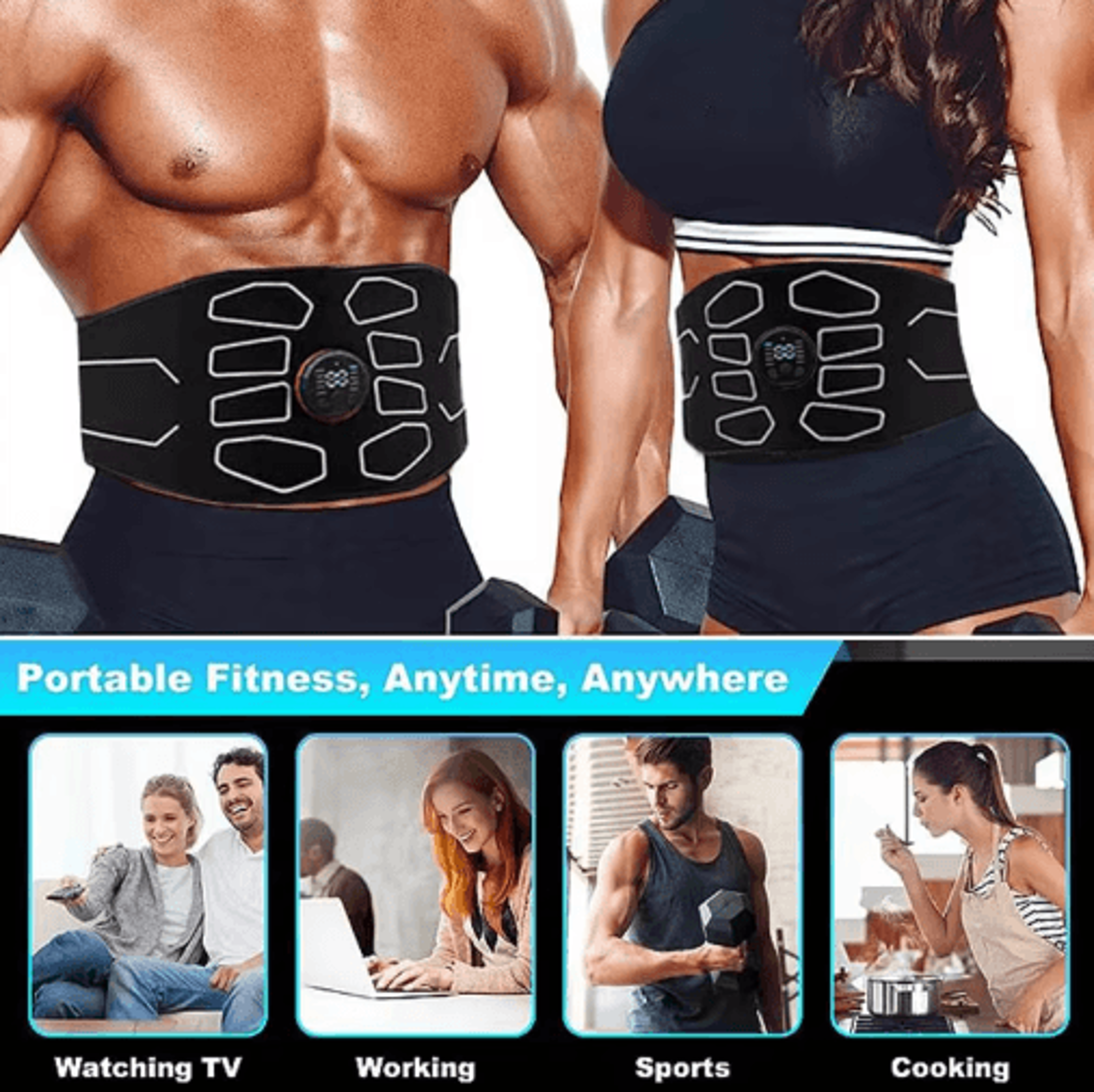 EMS Waist Abdominal Trainer Belt  Muscle Stimulator  Slimming Fitness Device 1