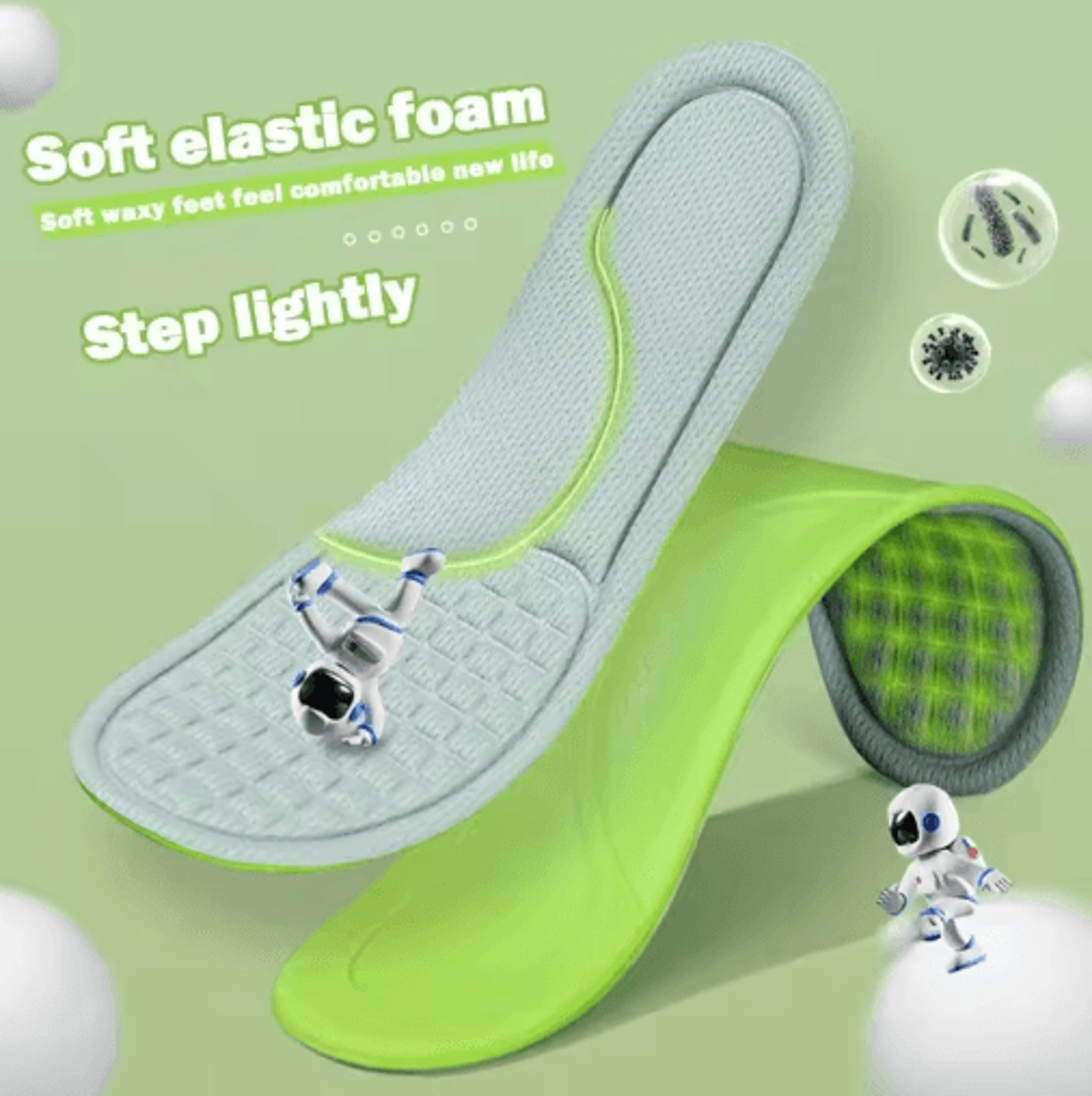 Soft Memory Foam Orthopedic Insoles  Deodorizing SweatAbsorbing Comfort 210 PCS 15