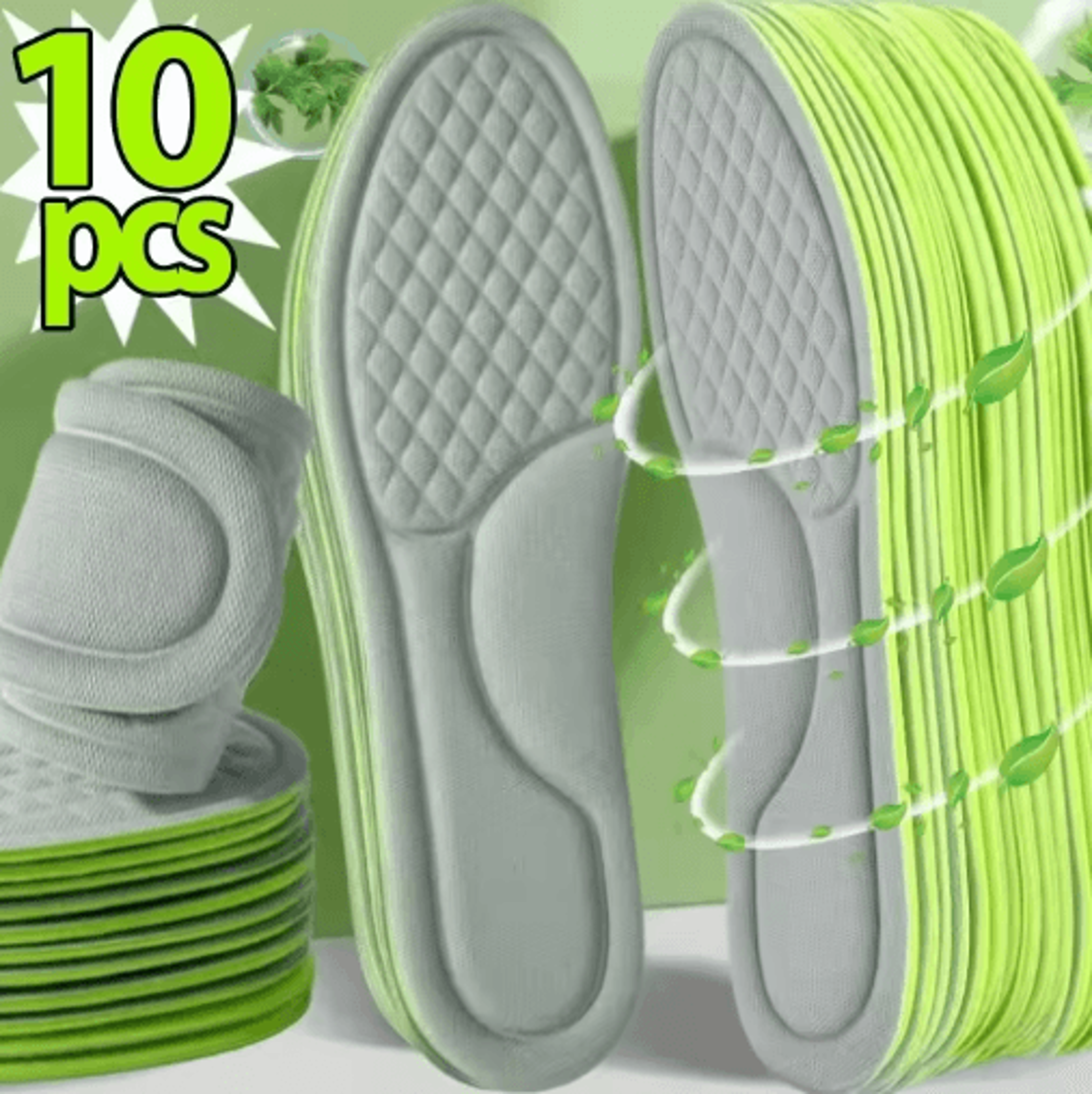 Soft Memory Foam Orthopedic Insoles  Deodorizing SweatAbsorbing Comfort 210 PCS 16