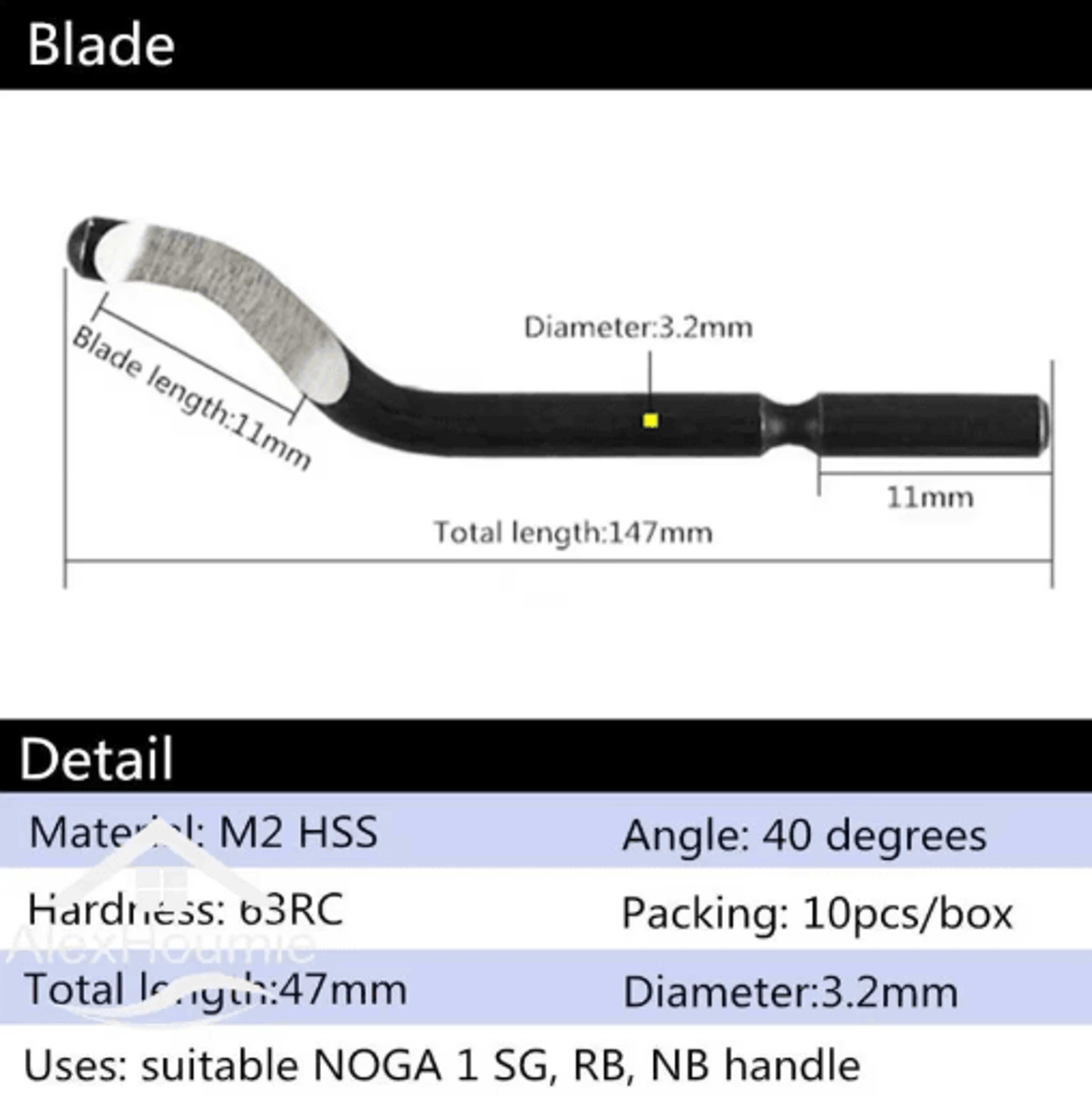 NB1100 Rotary Deburring Tool With BS1010 Blades For Wood  Plastic 28