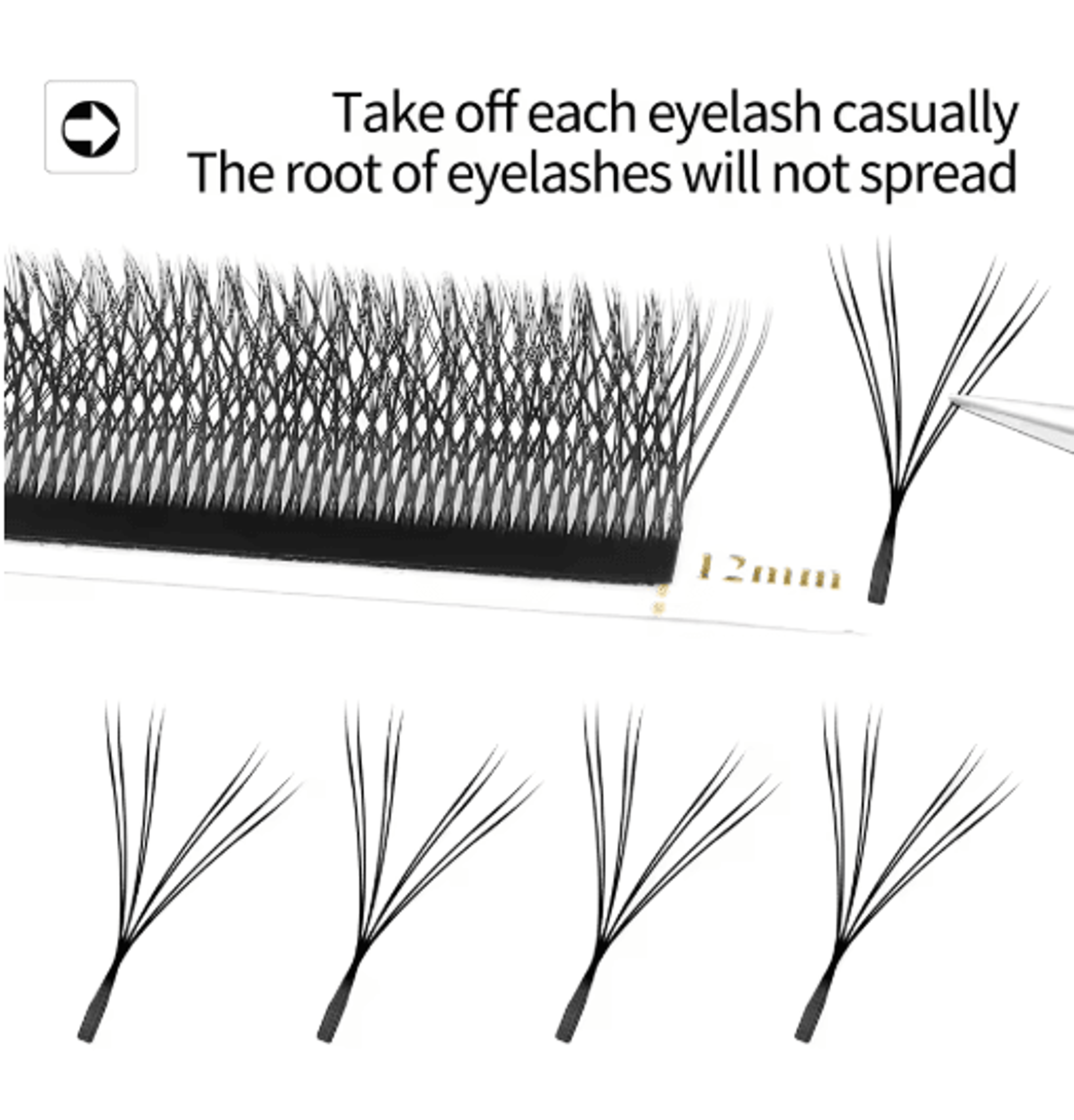 XIUSUZAKI W Shaped Bloom Premade Fan Lash Extensions 2D To 8D YY Style 2