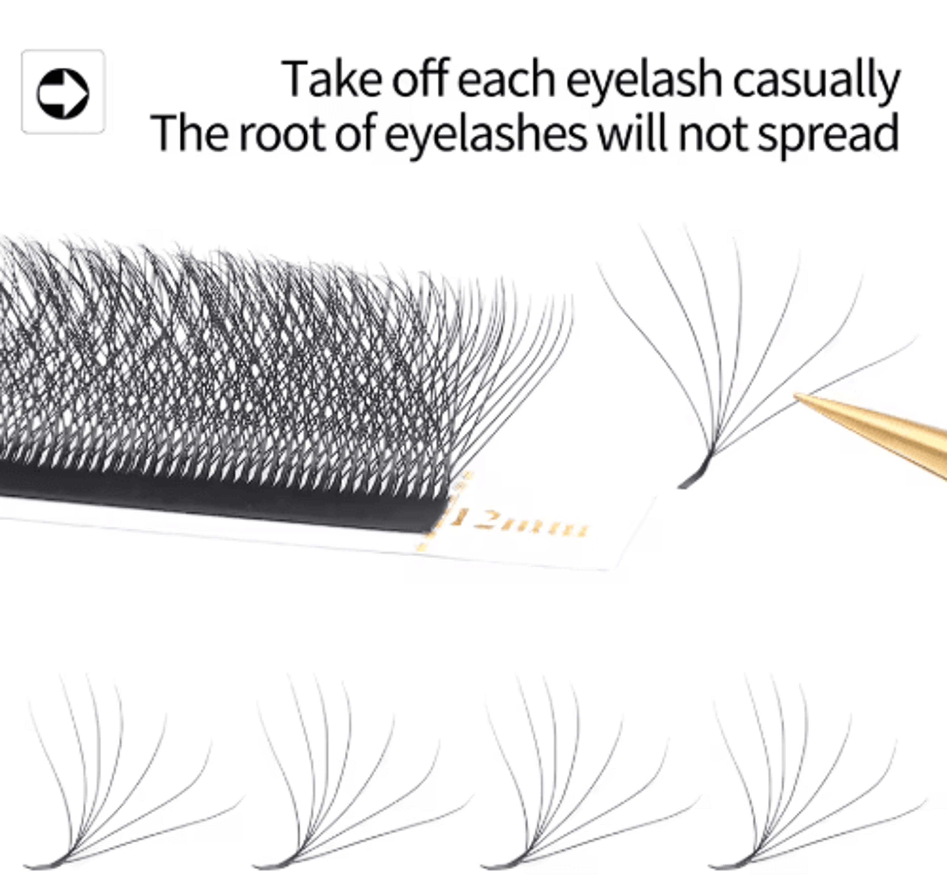 XIUSUZAKI W Shaped Bloom Premade Fan Lash Extensions 2D To 8D YY Style 6