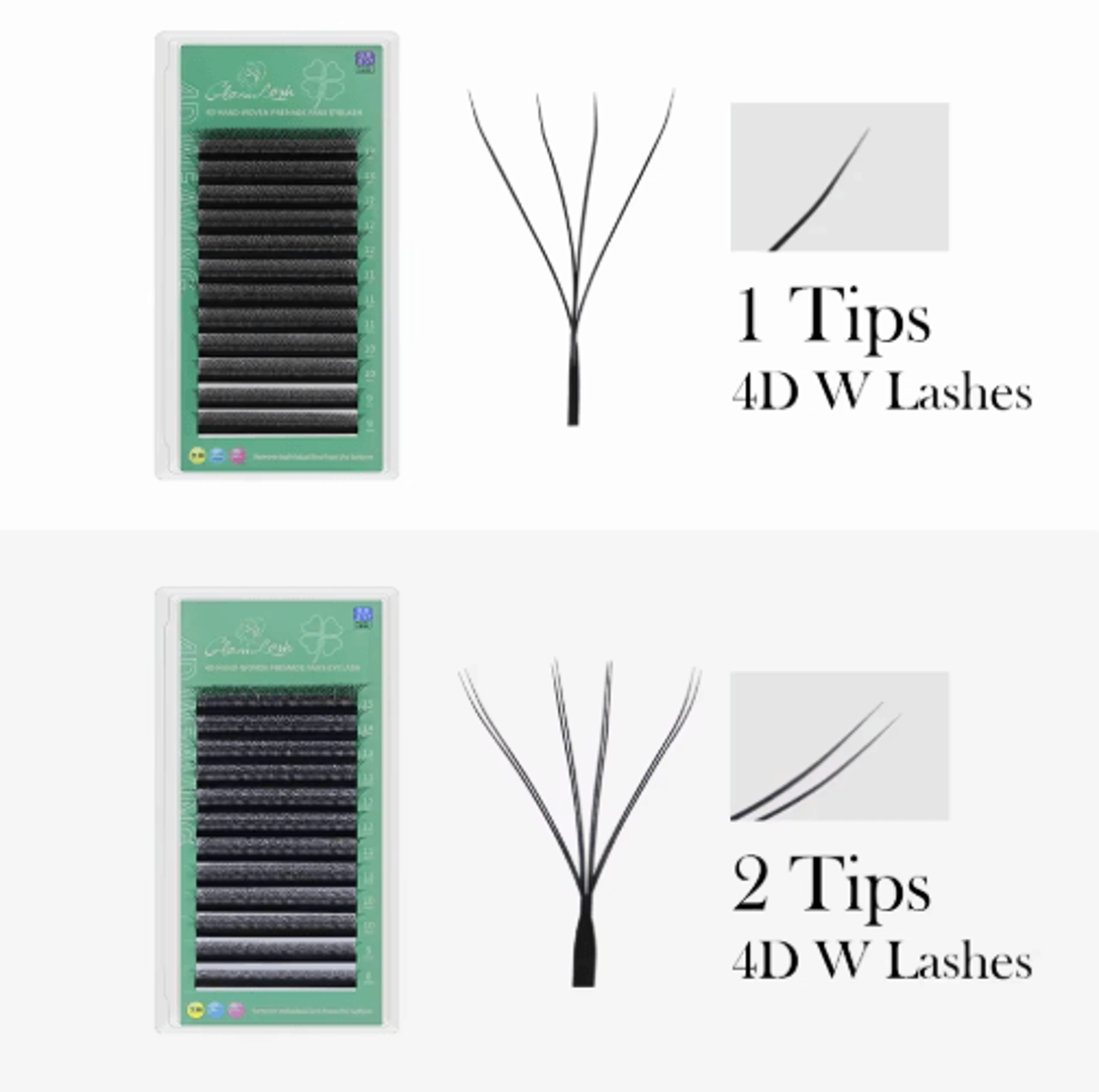 GLAMLASH 4D5D WShaped Premade Volume Lash Extensions  Soft Faux Mink 8