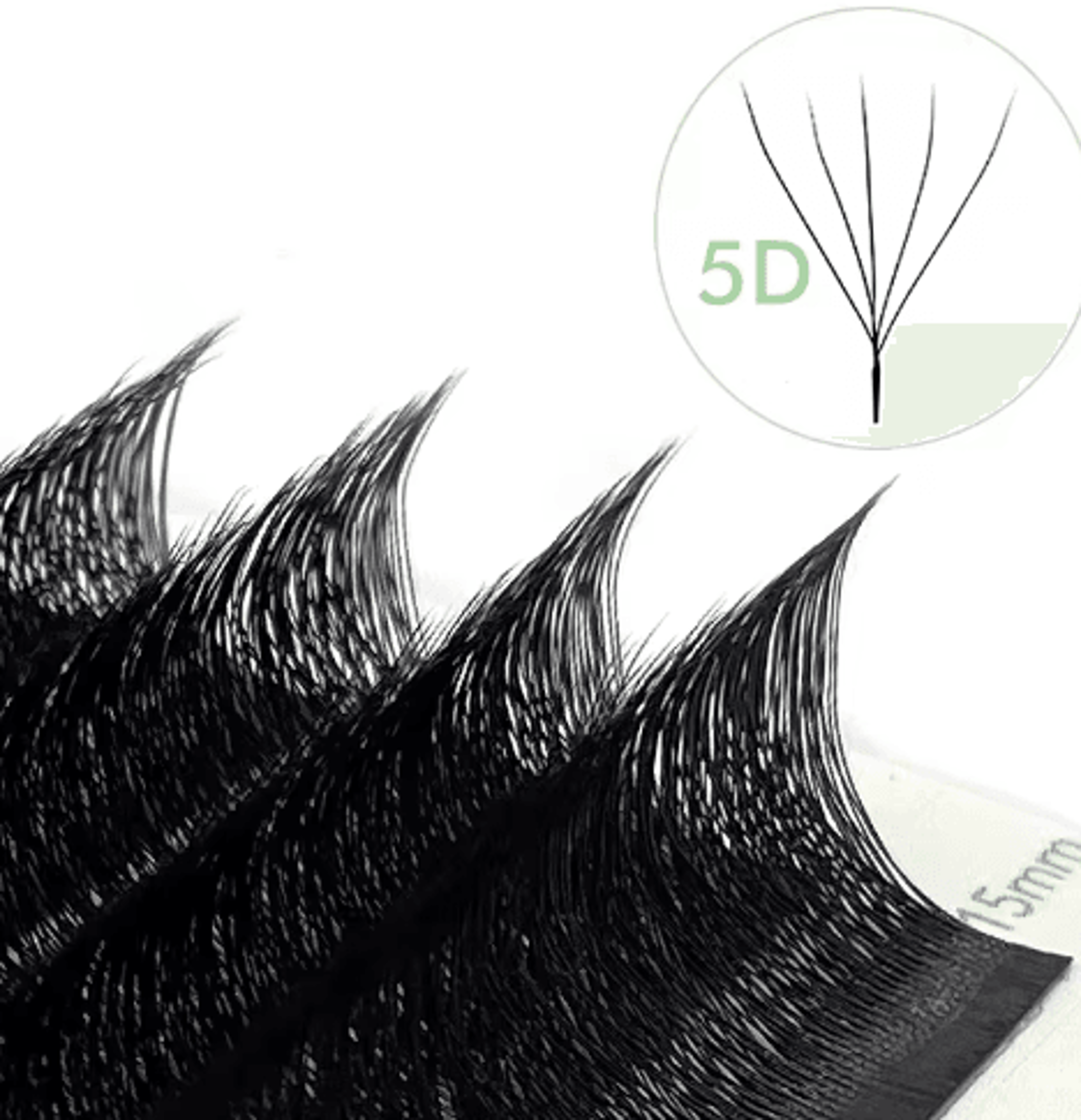 NATUHANA WShaped 4D5D Premade Volume Lash Extensions  Soft Natural Faux Mink 1