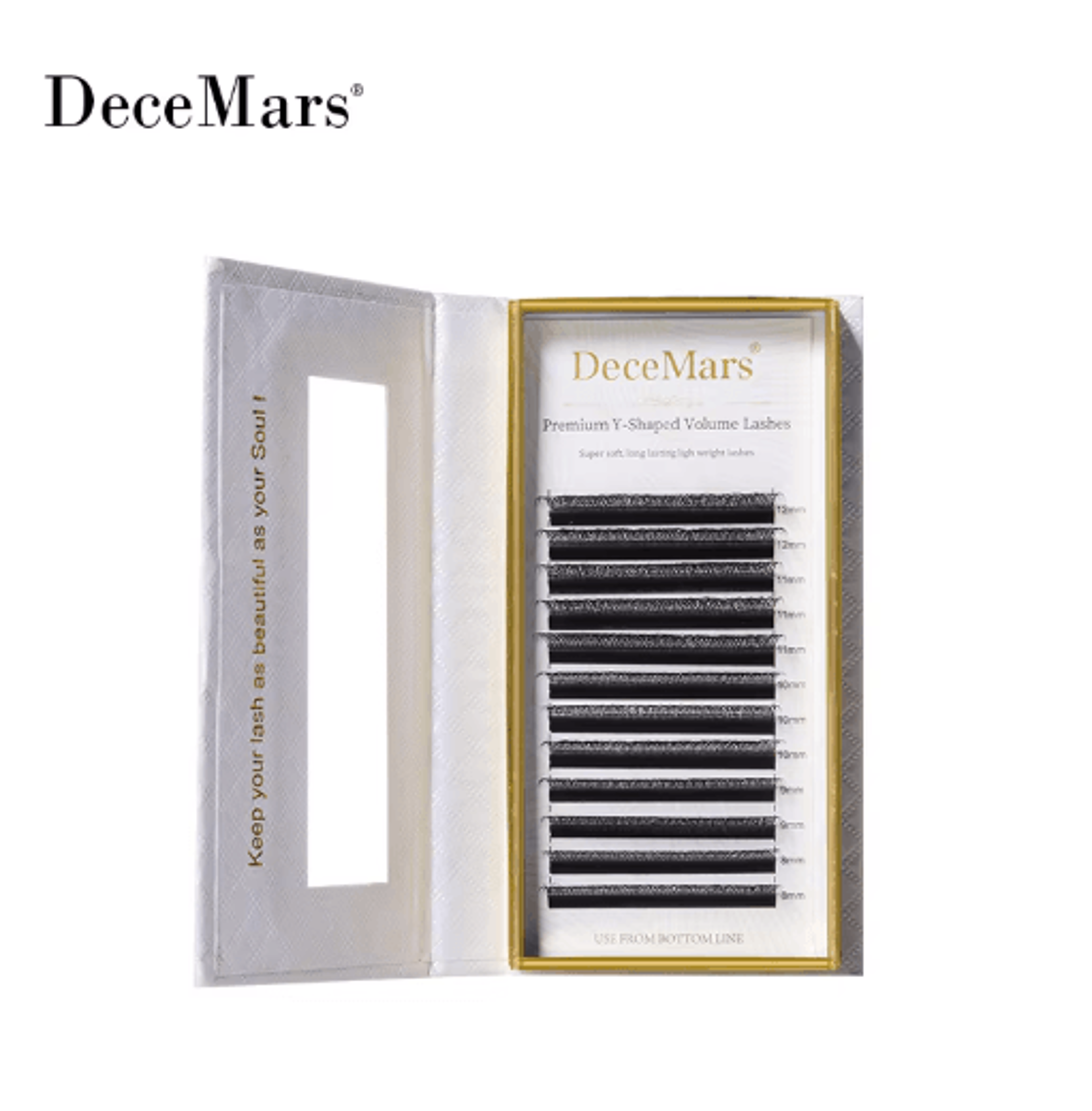 DeceMars YY Eyelash Extensions Black 6mm To 18mm Lengths 3