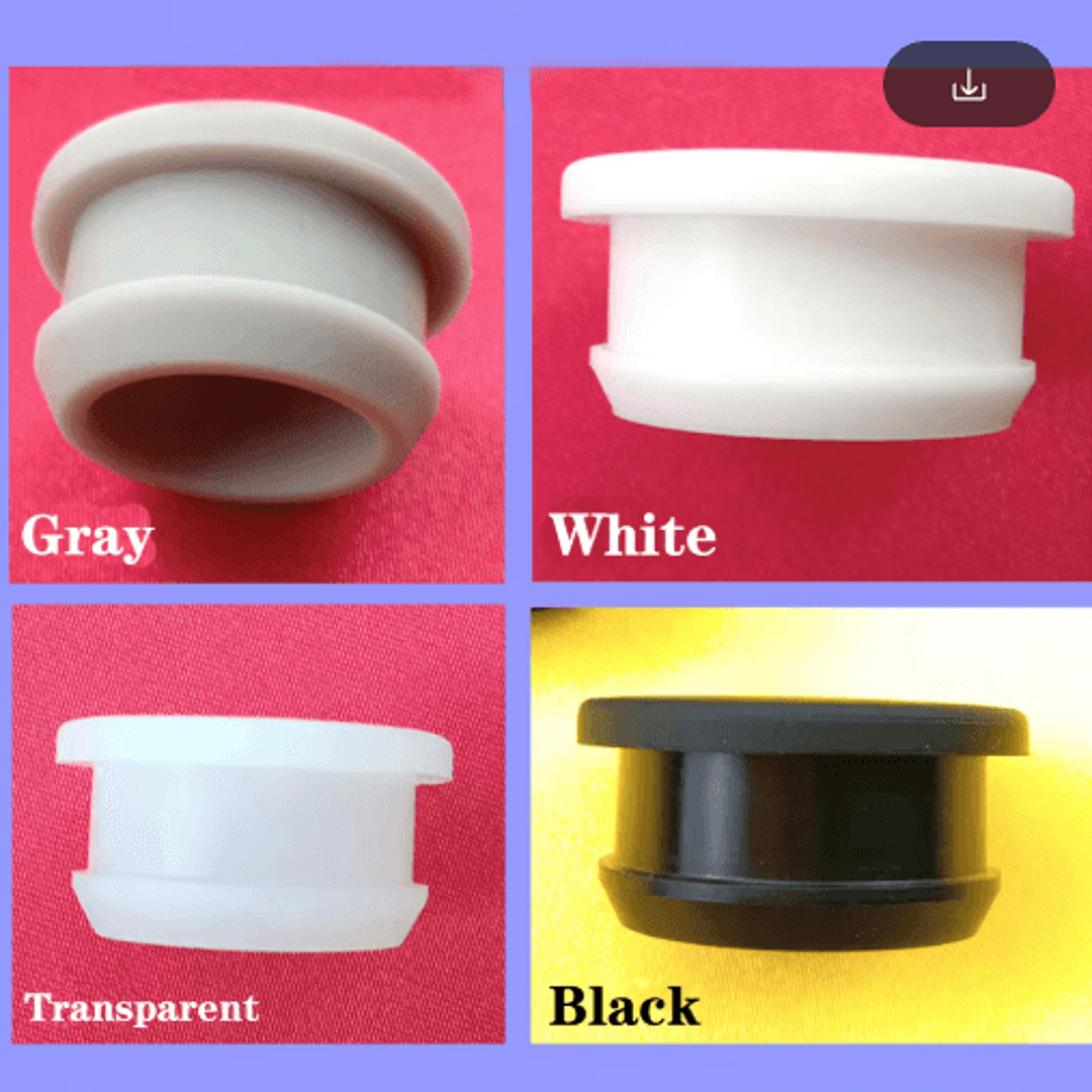 Black Silicone Rubber T Type Plug Set High Temperature SnapOn End Caps 25 To 506mm 3