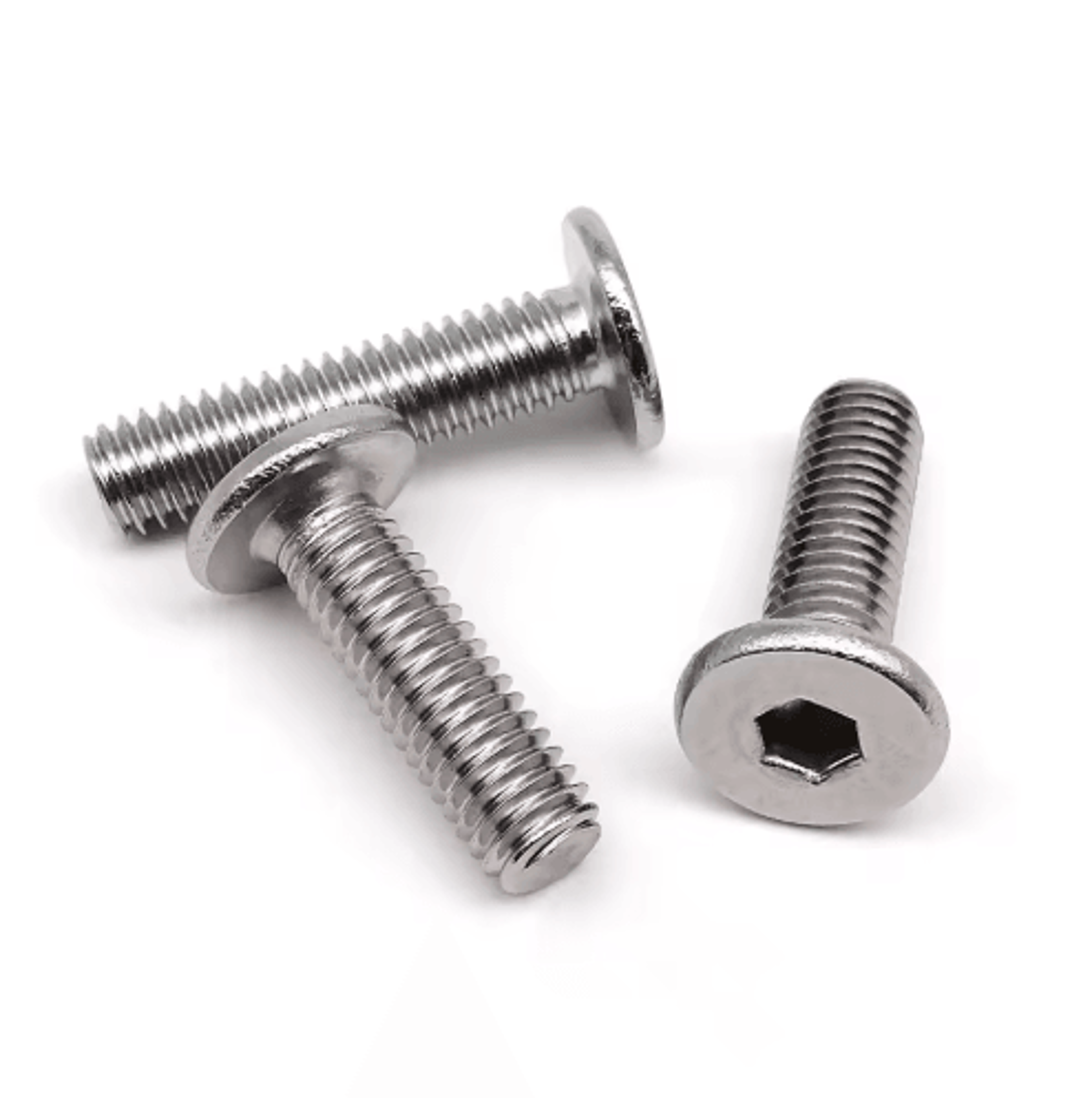 UltraThin 304 Stainless Steel Hex Socket Screws  A270 Flat Wafer Allen Bolts M16M8 5
