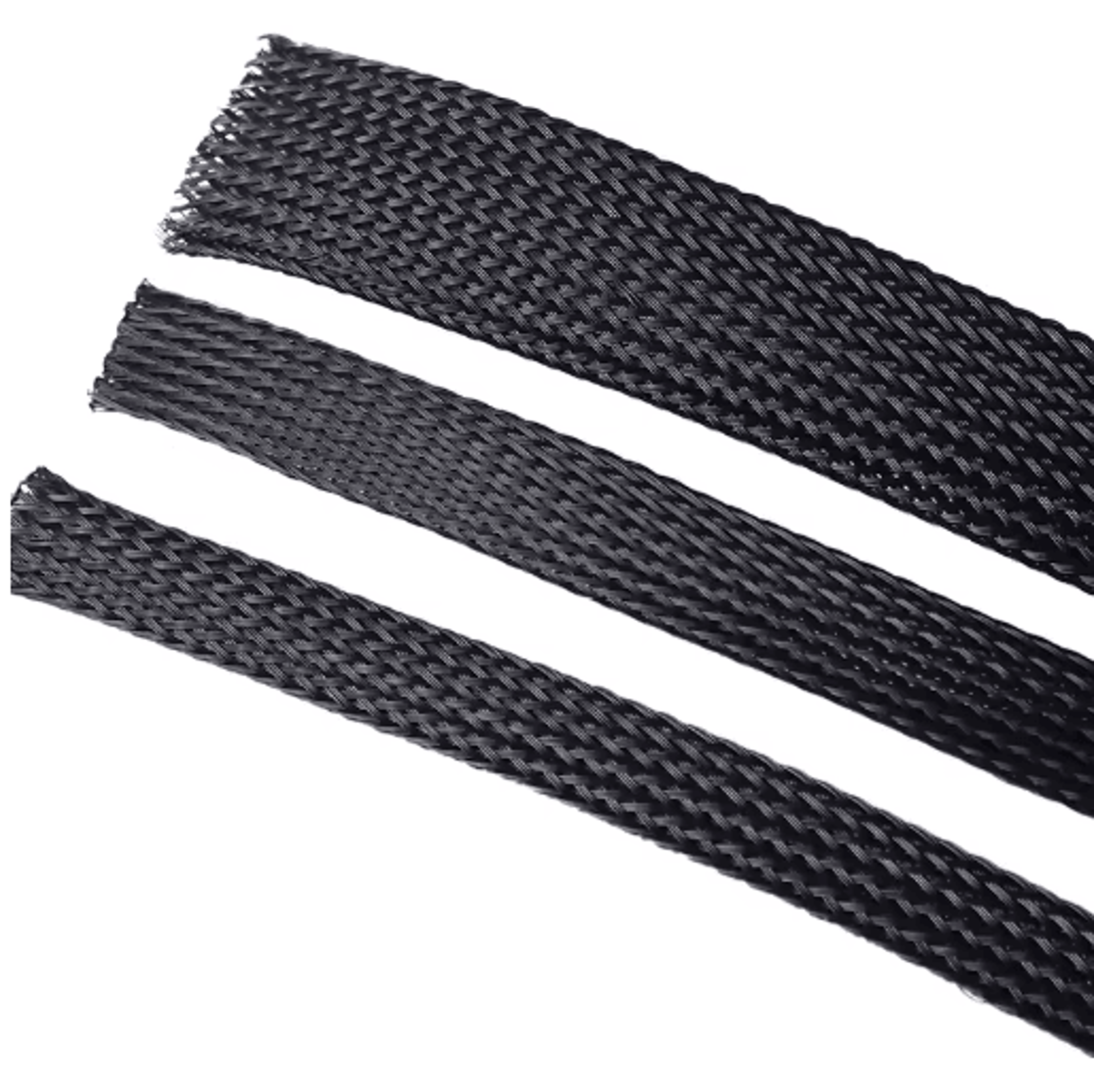 Black PET Braided Cable Sleeve  FlameRetardant Wire Protection Tubing 1100M 3