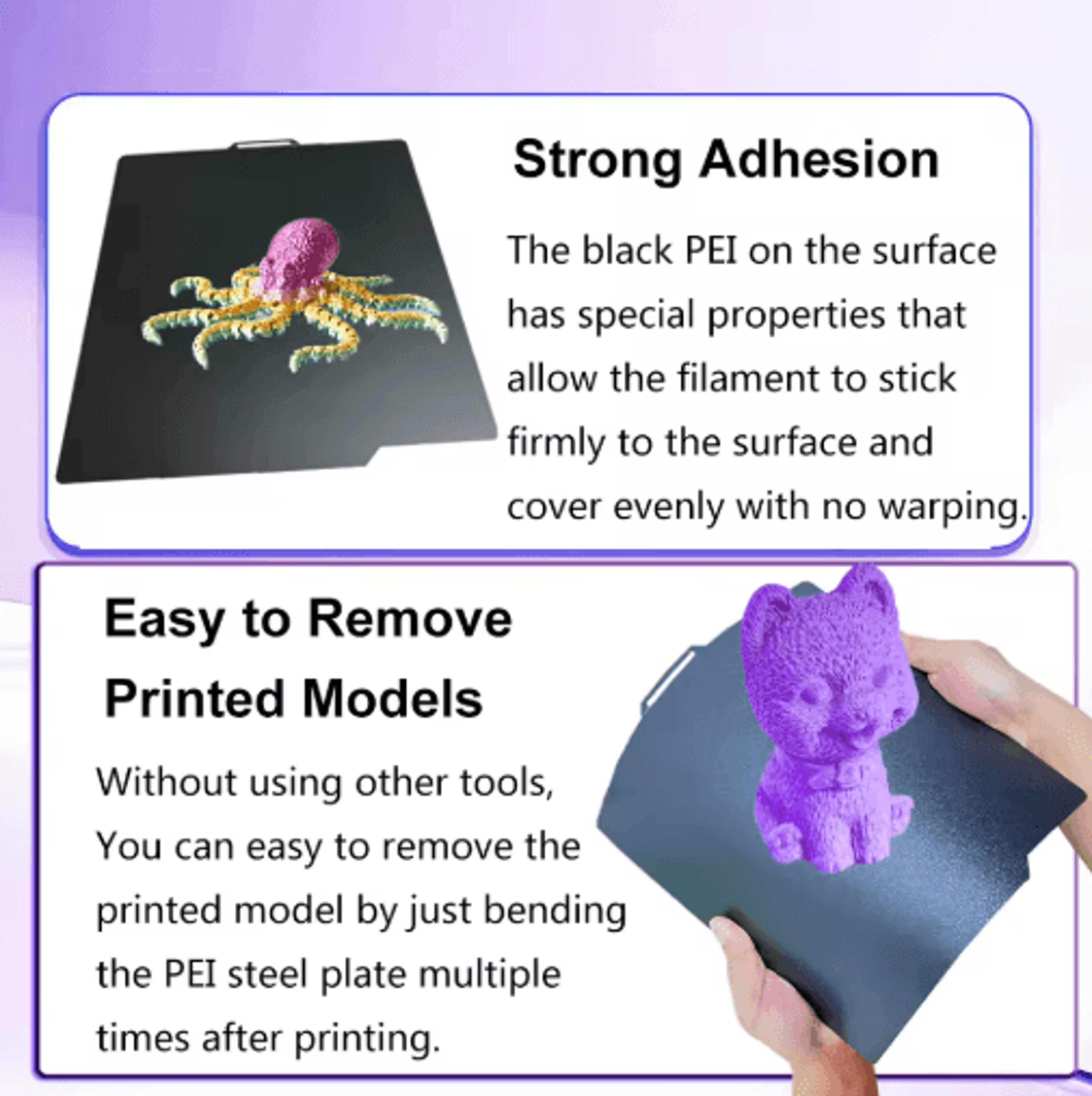 Smooth PEIPEOPET Build Plate For Bambu Lab X1C P1P P1S P2S  A1 Series 19