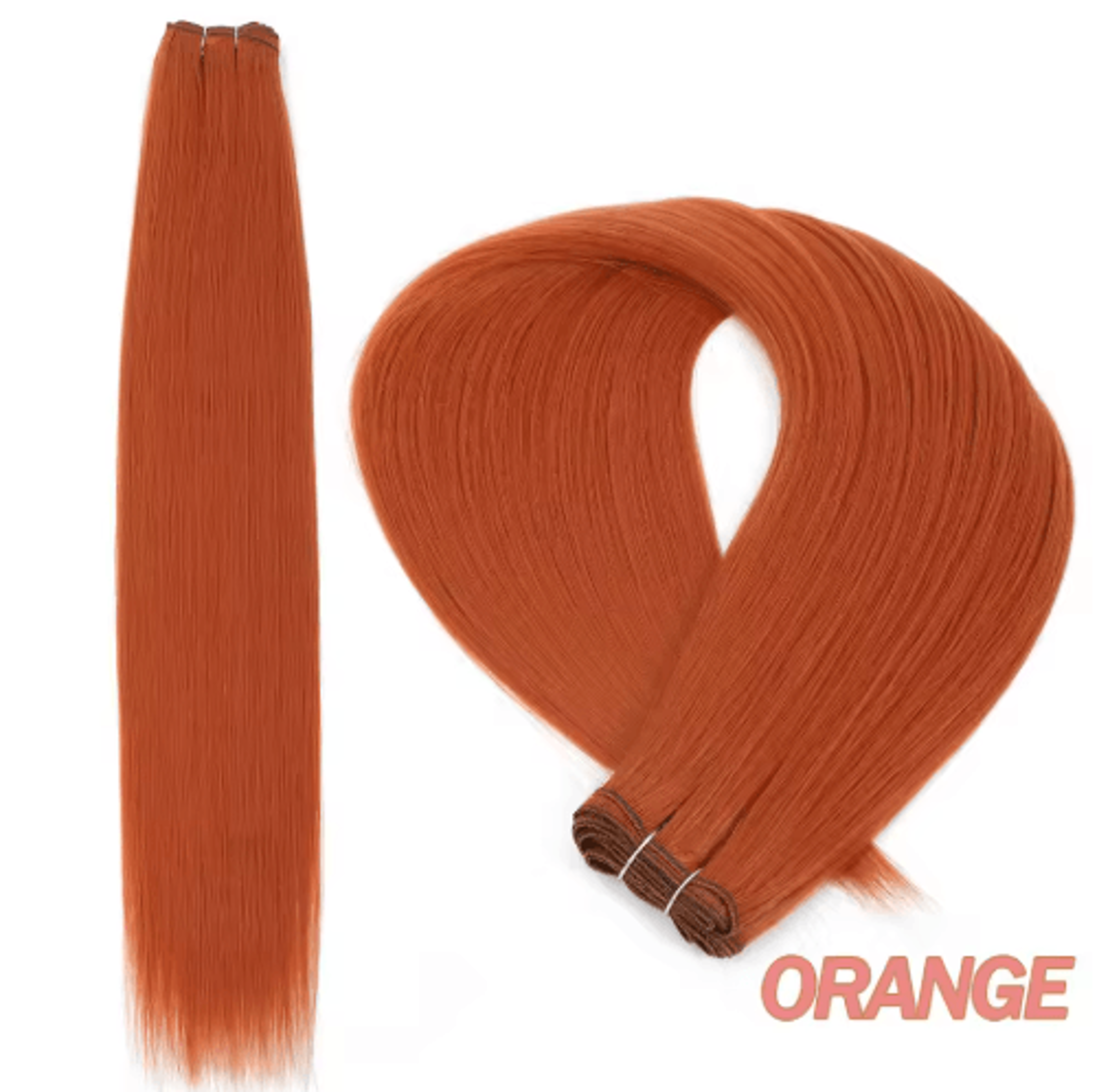 32Inch Ombre Straight Synthetic Hair Bundle 200g HighTemperature Fiber 27613 Brown Grey M618 14