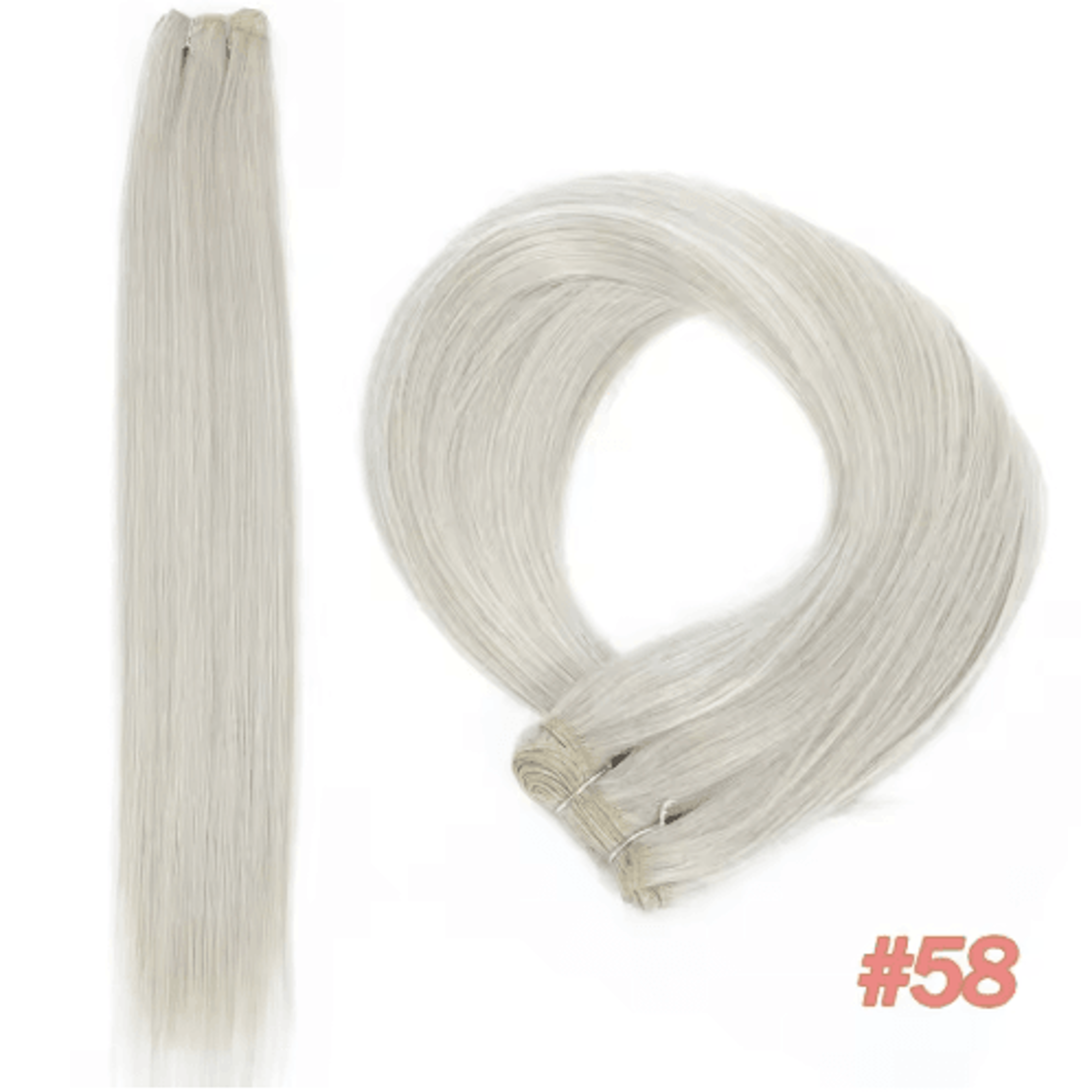 32Inch Ombre Straight Synthetic Hair Bundle 200g HighTemperature Fiber 27613 Brown Grey M618 2