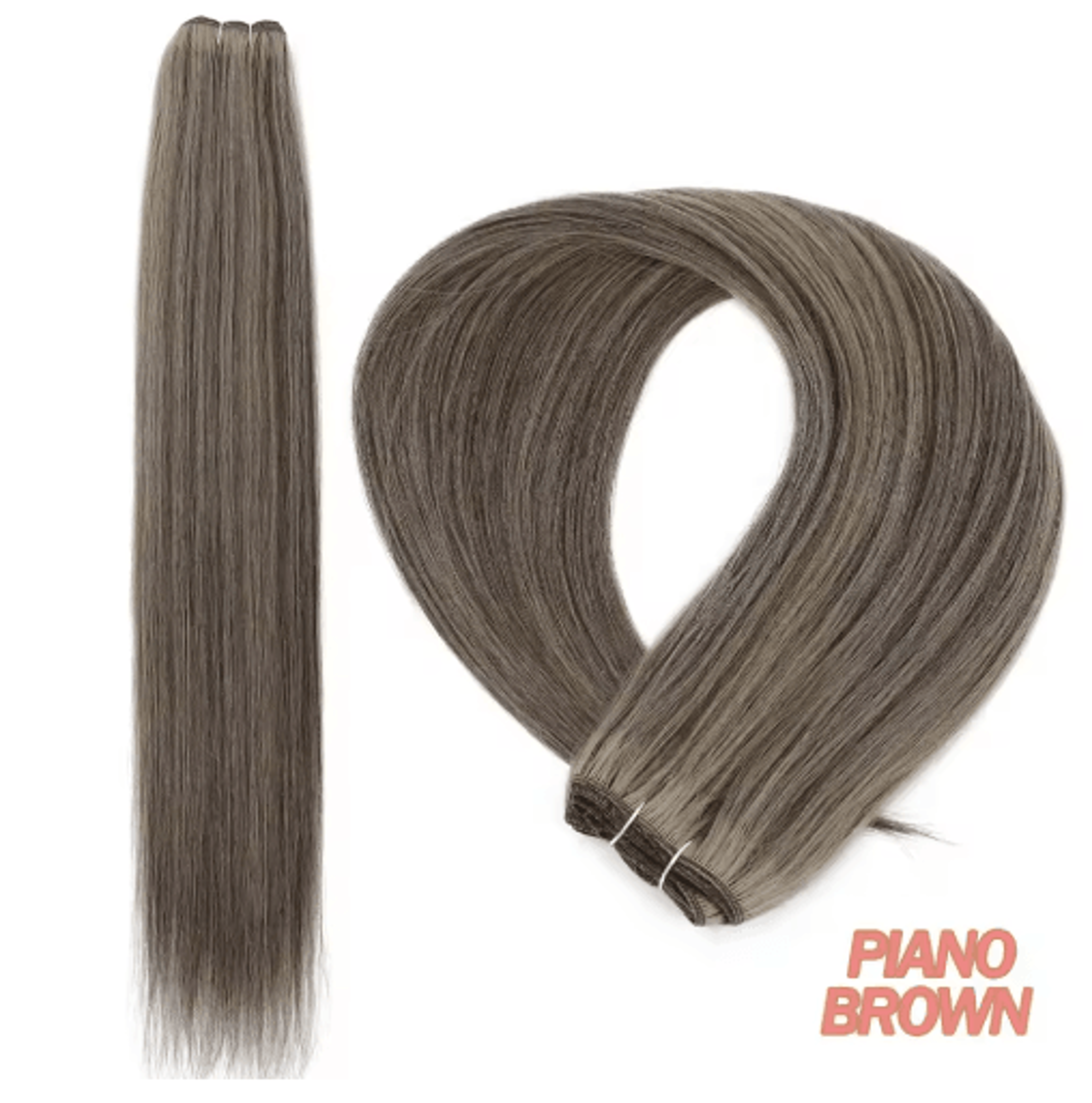 32Inch Ombre Straight Synthetic Hair Bundle 200g HighTemperature Fiber 27613 Brown Grey M618 16