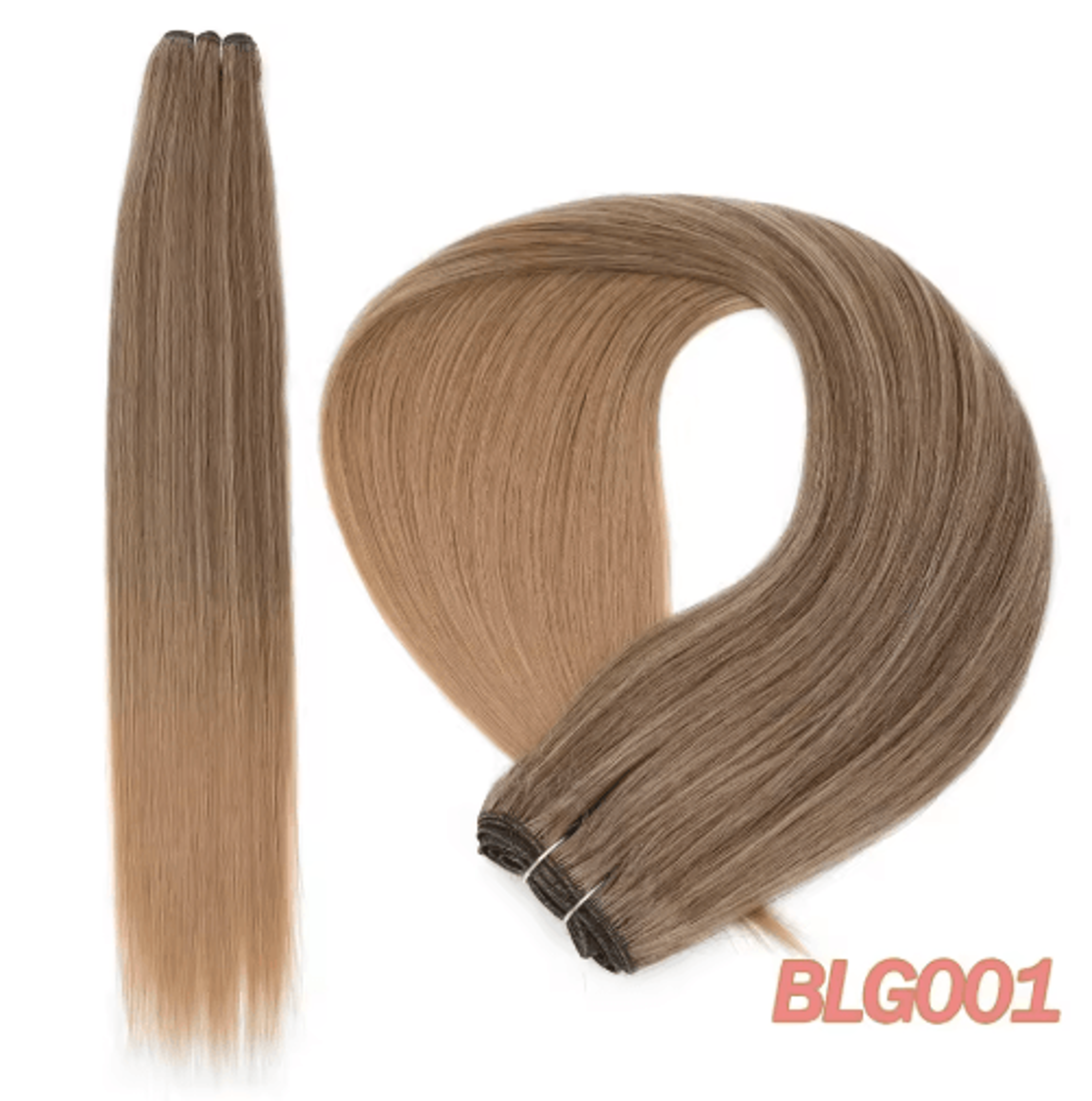 32Inch Ombre Straight Synthetic Hair Bundle 200g HighTemperature Fiber 27613 Brown Grey M618 27