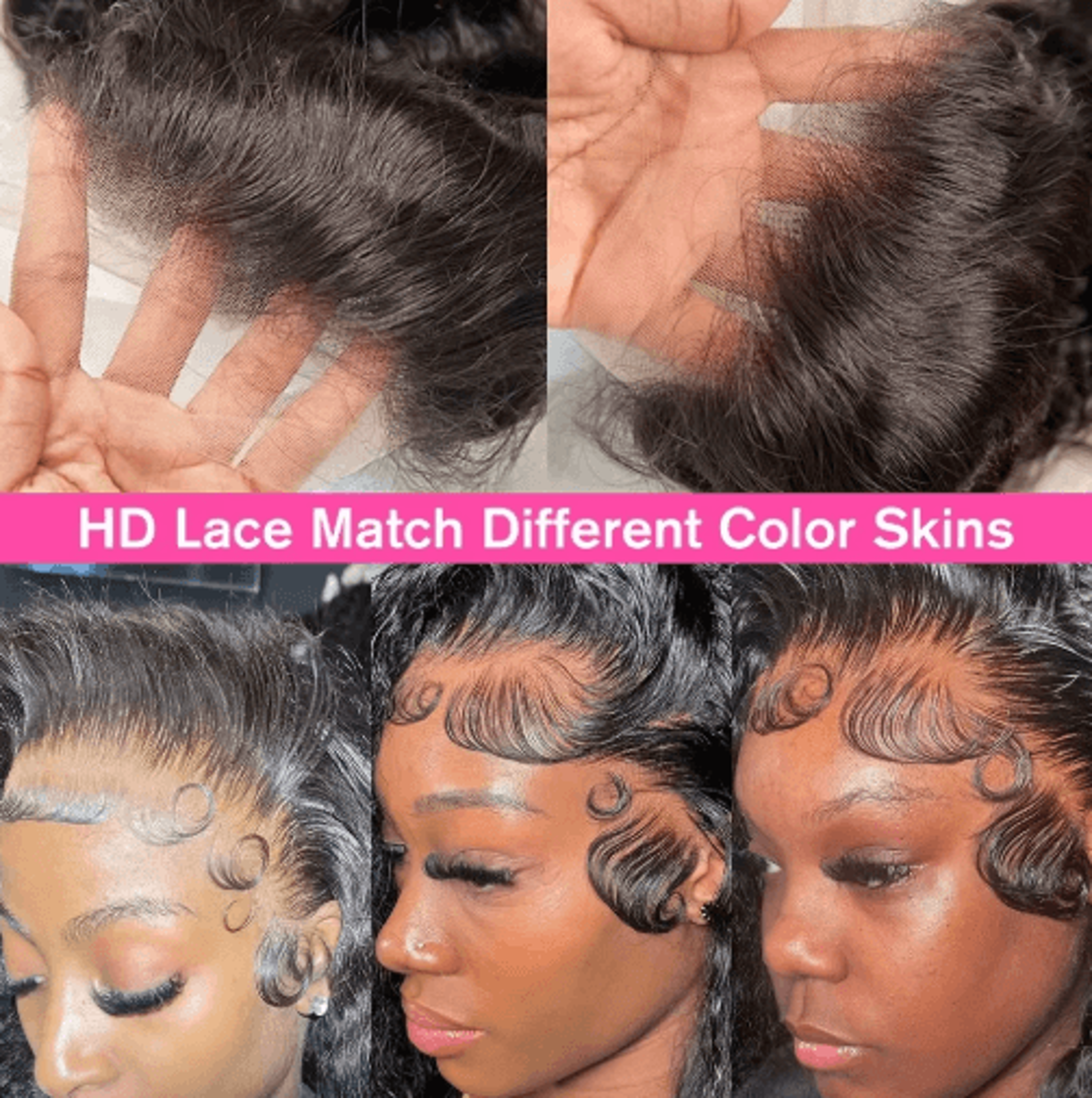 4C Kinky Curly Human Hair Wig With 13by6 HD Lace Frontal  4by4 Glueless Closure 3