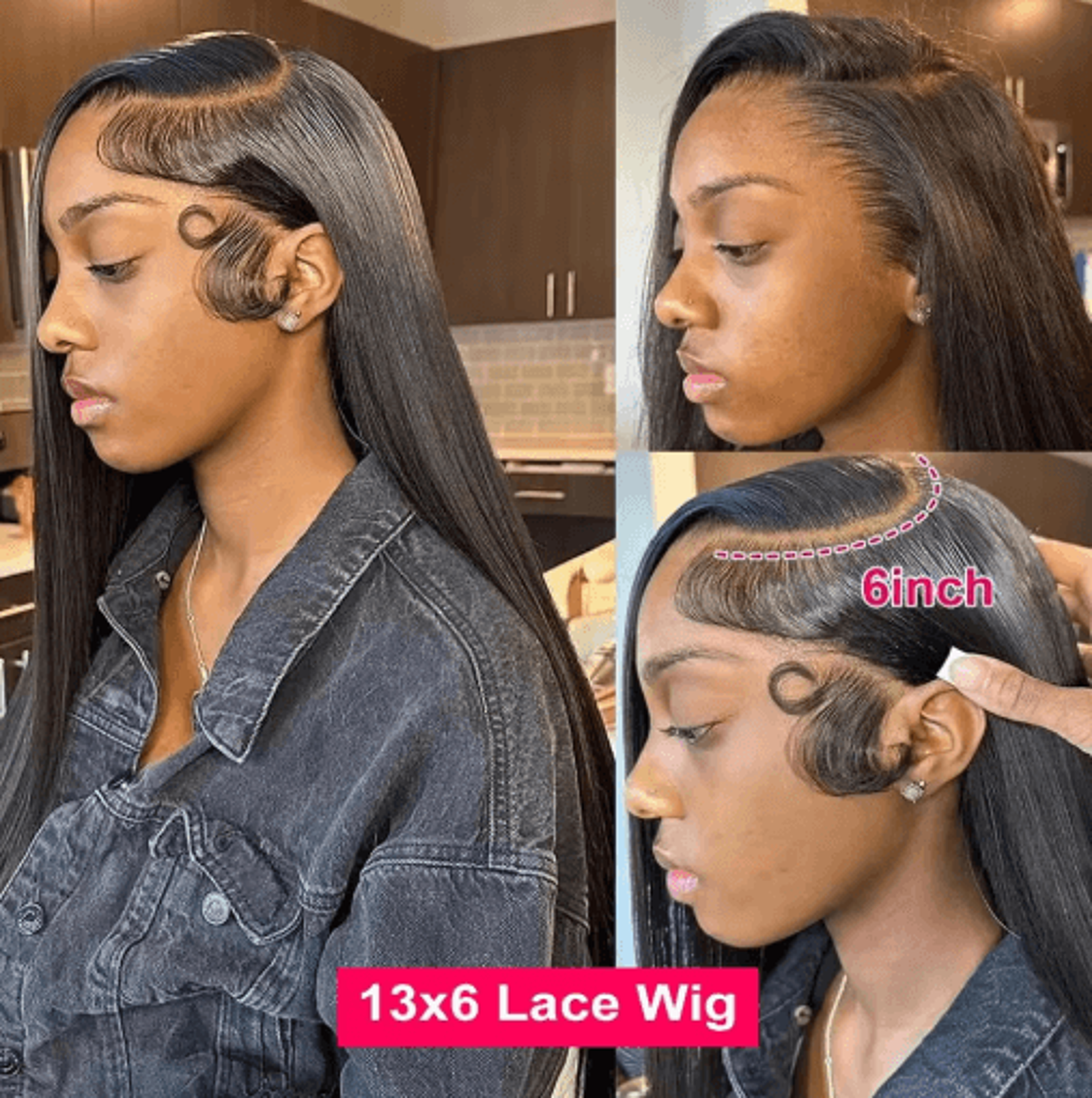 250 Density Blonde 613 Straight Brazilian Human Hair Lace Front Wig 13x6 HD 3